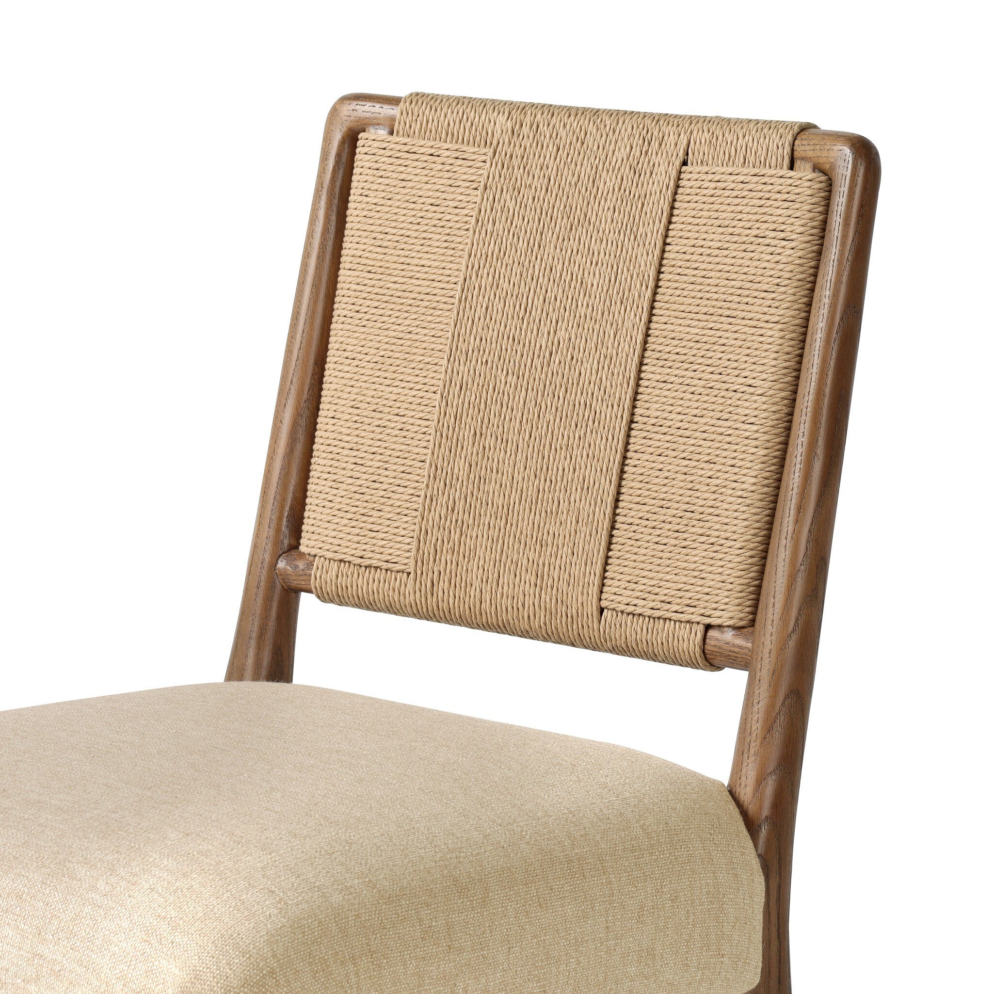Four Hands Rothler Dining Chair — Alcala Wheat-Tan Ash-Double Twisted Paper Cord