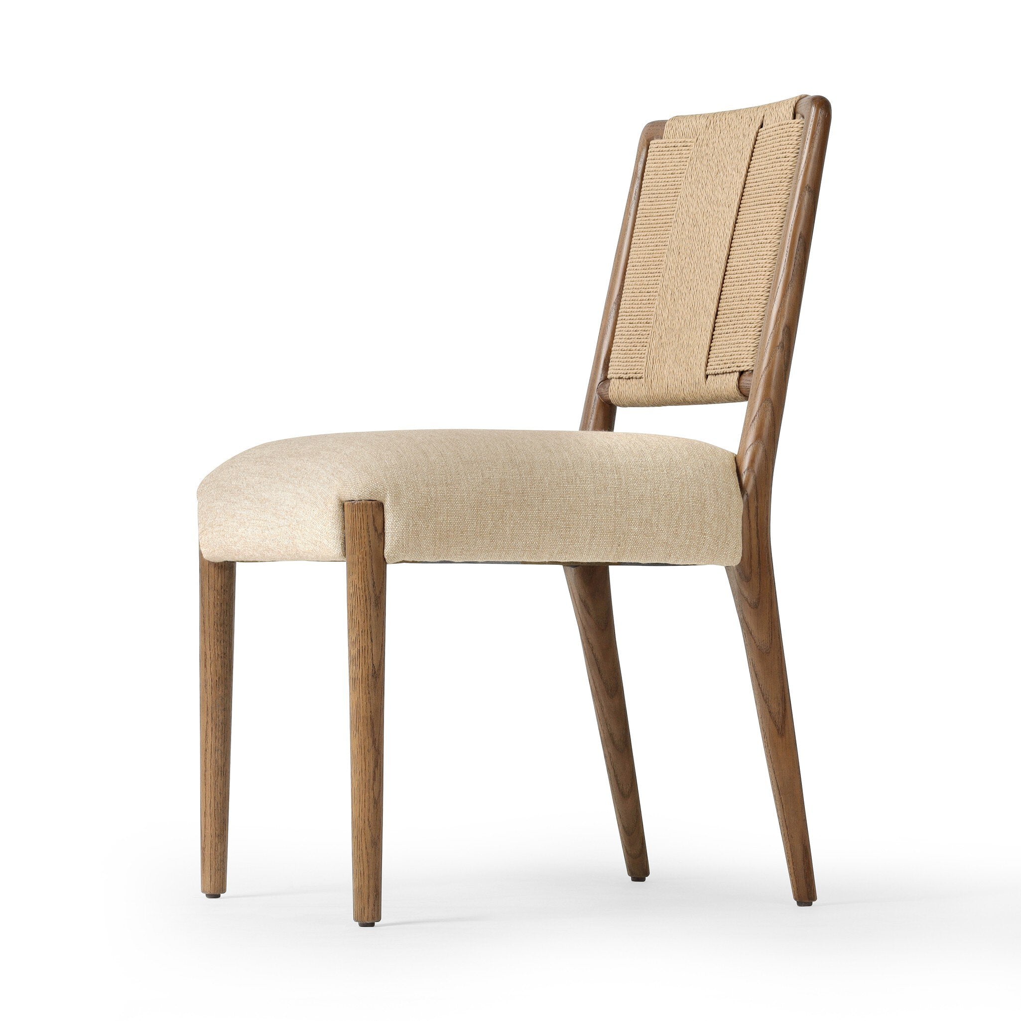 Four Hands Rothler Dining Chair — Alcala Wheat-Tan Ash-Double Twisted Paper Cord