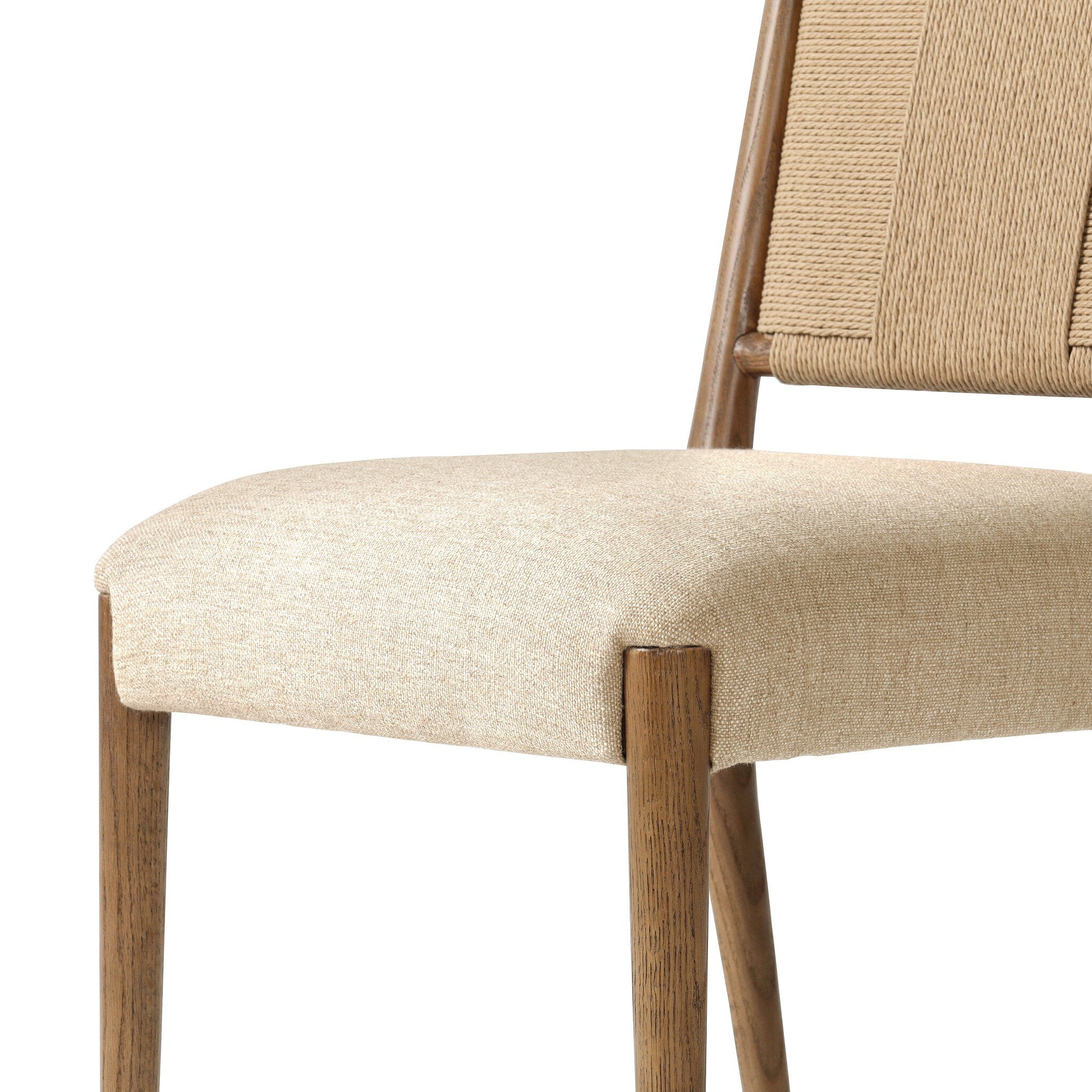 Four Hands Rothler Dining Chair — Alcala Wheat-Tan Ash-Double Twisted Paper Cord