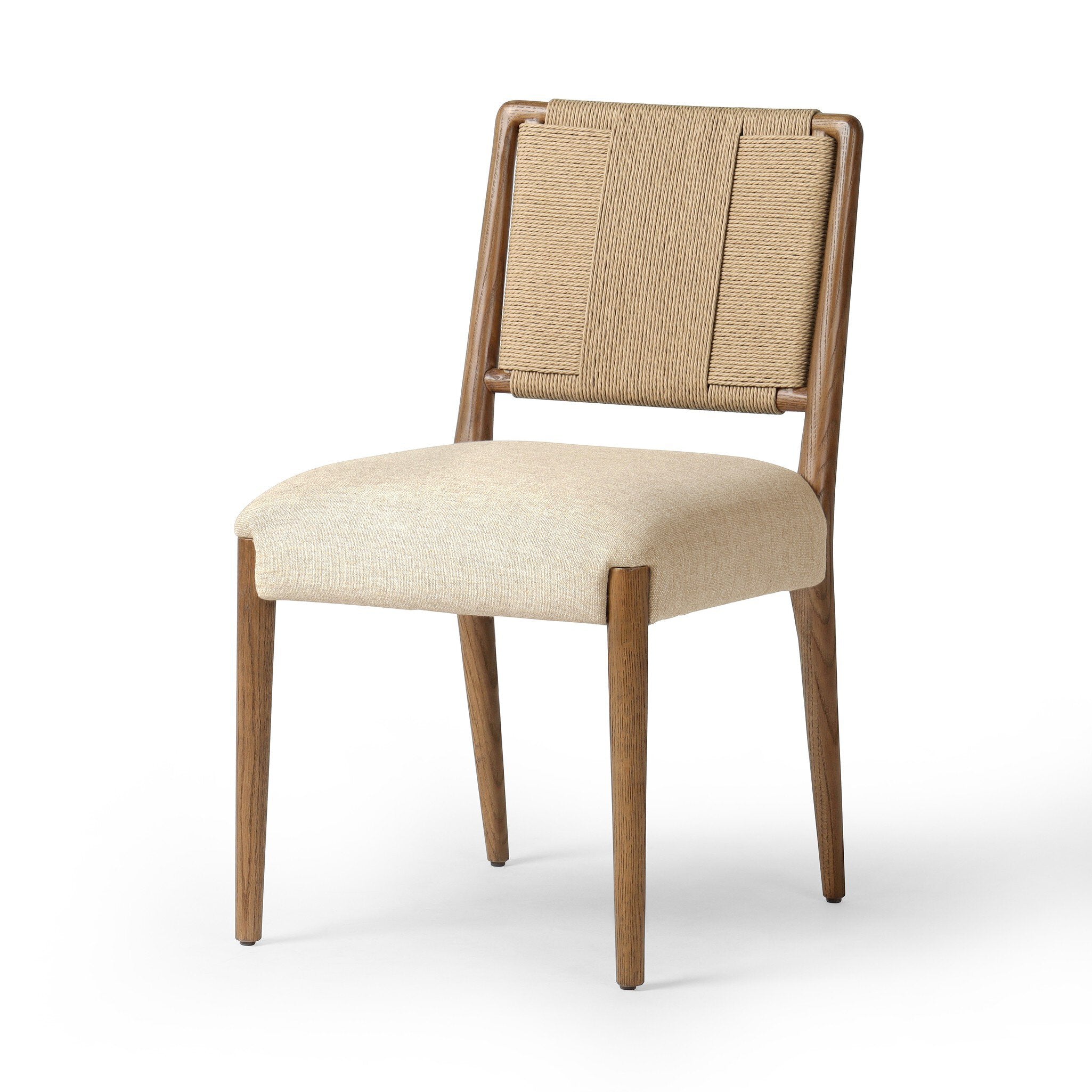 Four Hands Rothler Dining Chair — Alcala Wheat-Tan Ash-Double Twisted Paper Cord