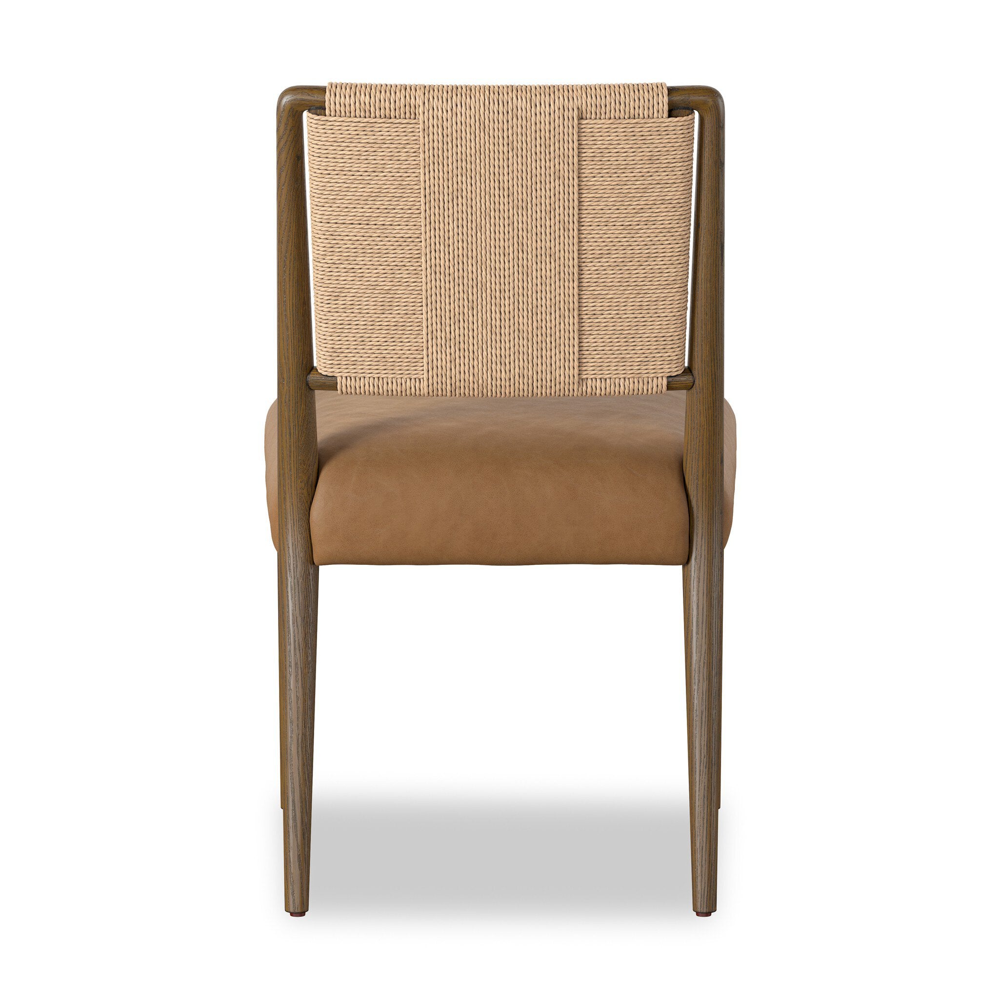 Four Hands Rothler Dining Chair — Maestro Camel-Tan Ash-Double Twisted Paper Cord