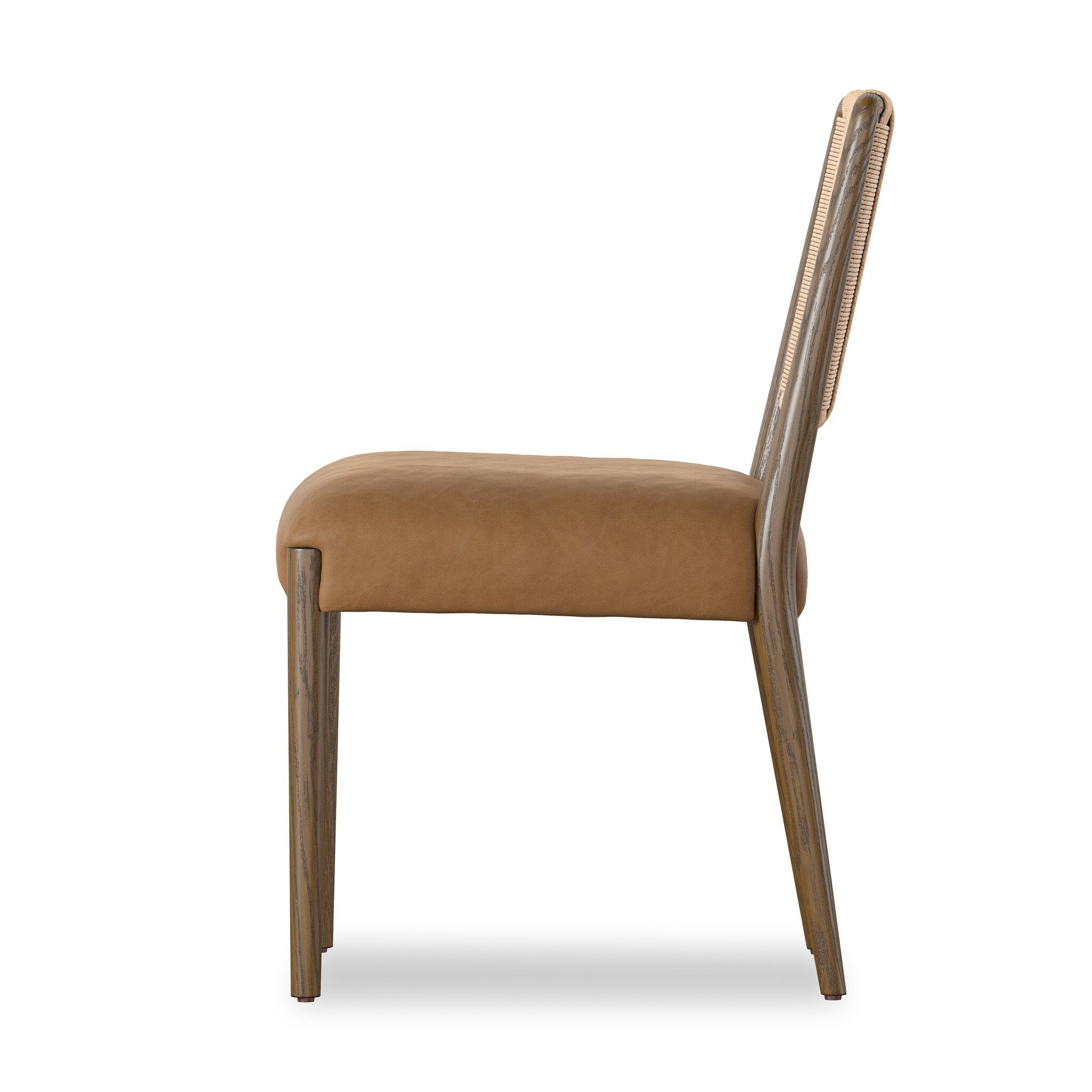 Four Hands Rothler Dining Chair — Maestro Camel-Tan Ash-Double Twisted Paper Cord