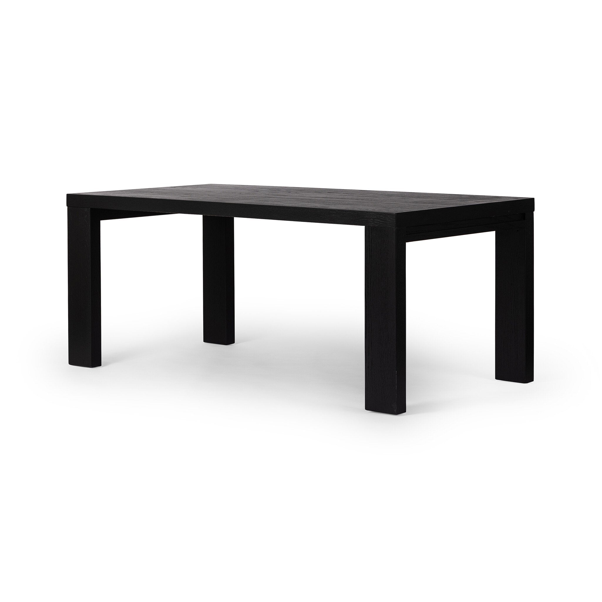 Four Hands Millie Dining Table — Drifted Matte Black-Drifted Matte Black Veneer