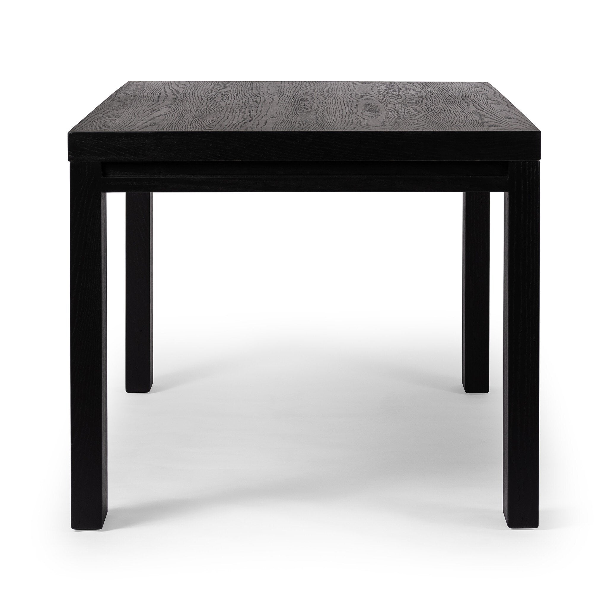 Four Hands Millie Dining Table — Drifted Matte Black-Drifted Matte Black Veneer