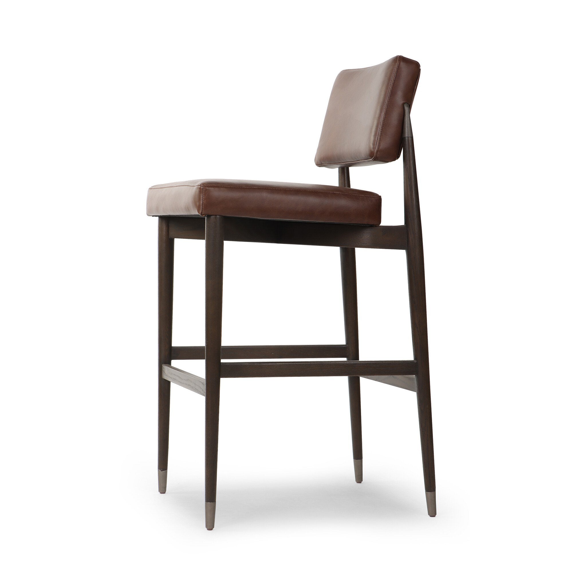 Four Hands Anton Bar + Counter Stool — Havana Brown-Burnt Oak-Raw Iron-Bar