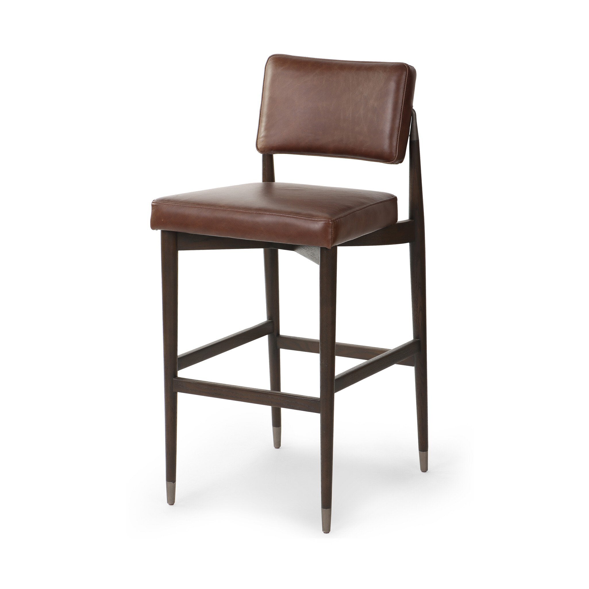 Four Hands Anton Bar + Counter Stool — Havana Brown-Burnt Oak-Raw Iron-Bar