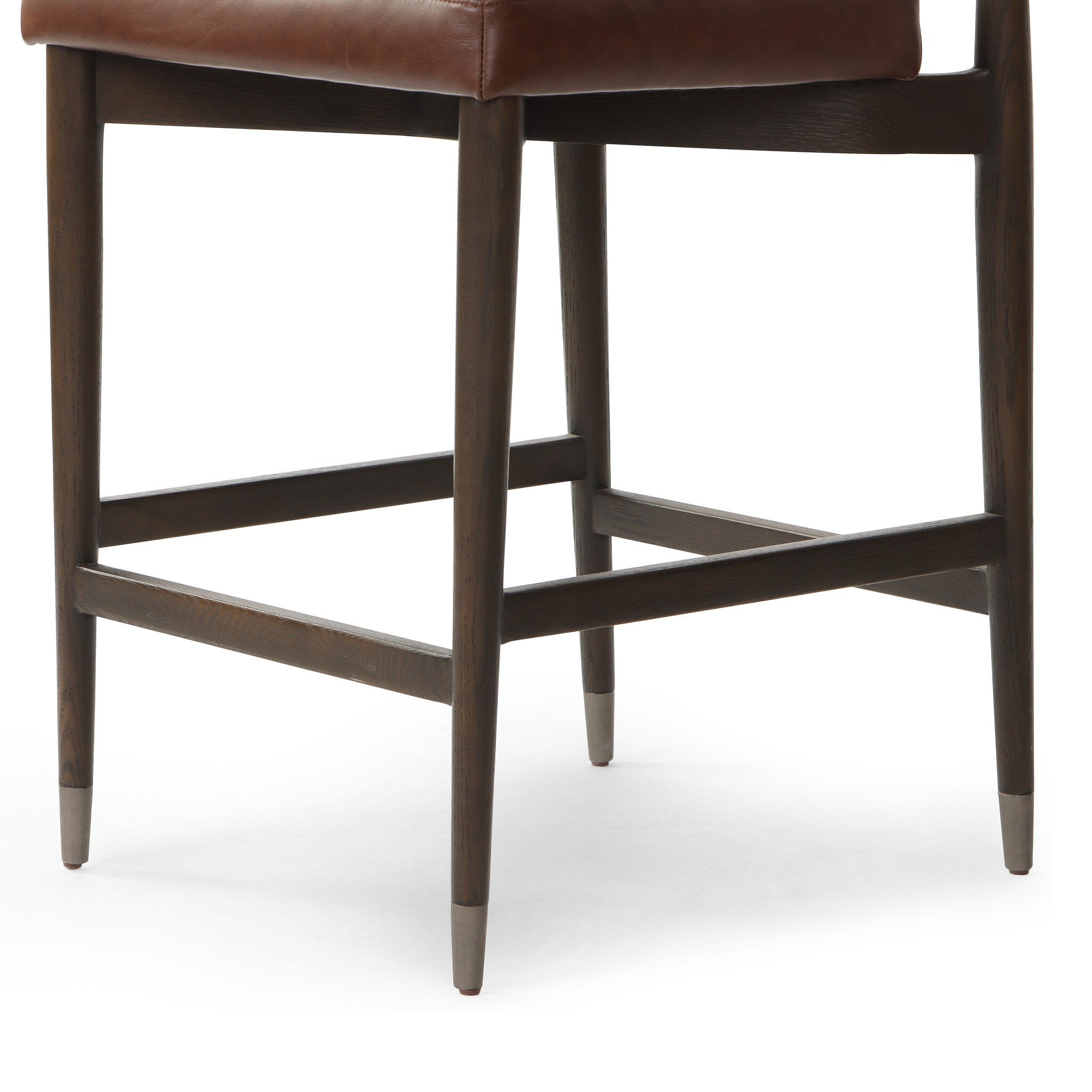 Four Hands Anton Bar + Counter Stool — Havana Brown-Burnt Oak-Raw Iron-Counter
