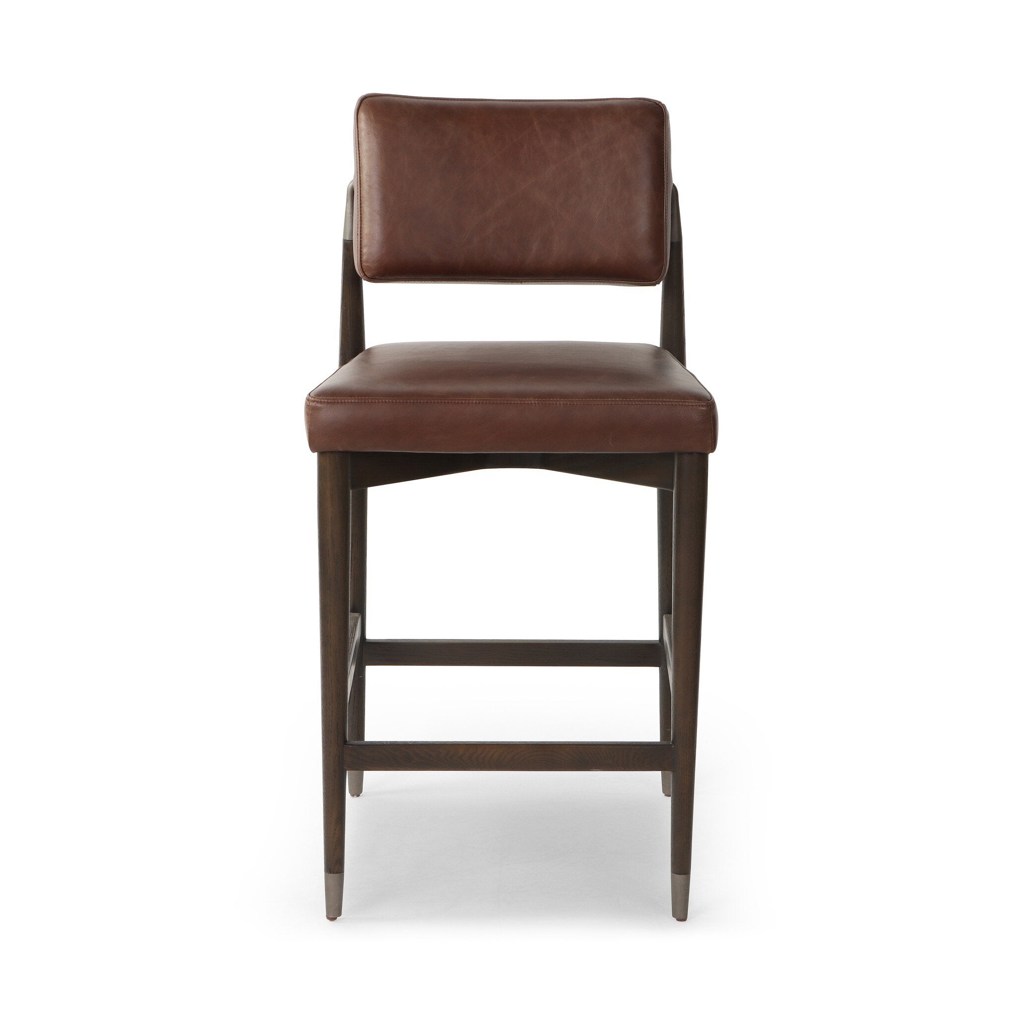 Four Hands Anton Bar + Counter Stool — Havana Brown-Burnt Oak-Raw Iron-Counter