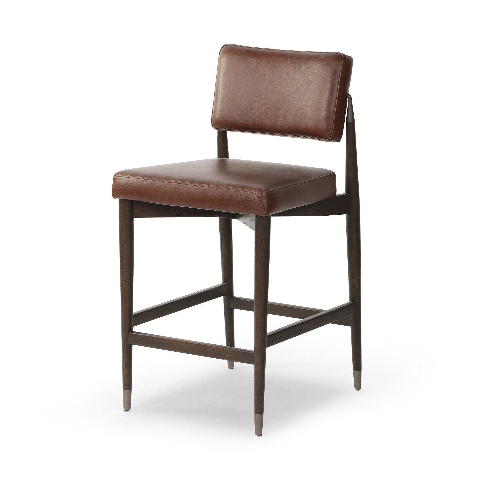Four Hands Anton Bar + Counter Stool — Havana Brown-Burnt Oak-Raw Iron-Counter