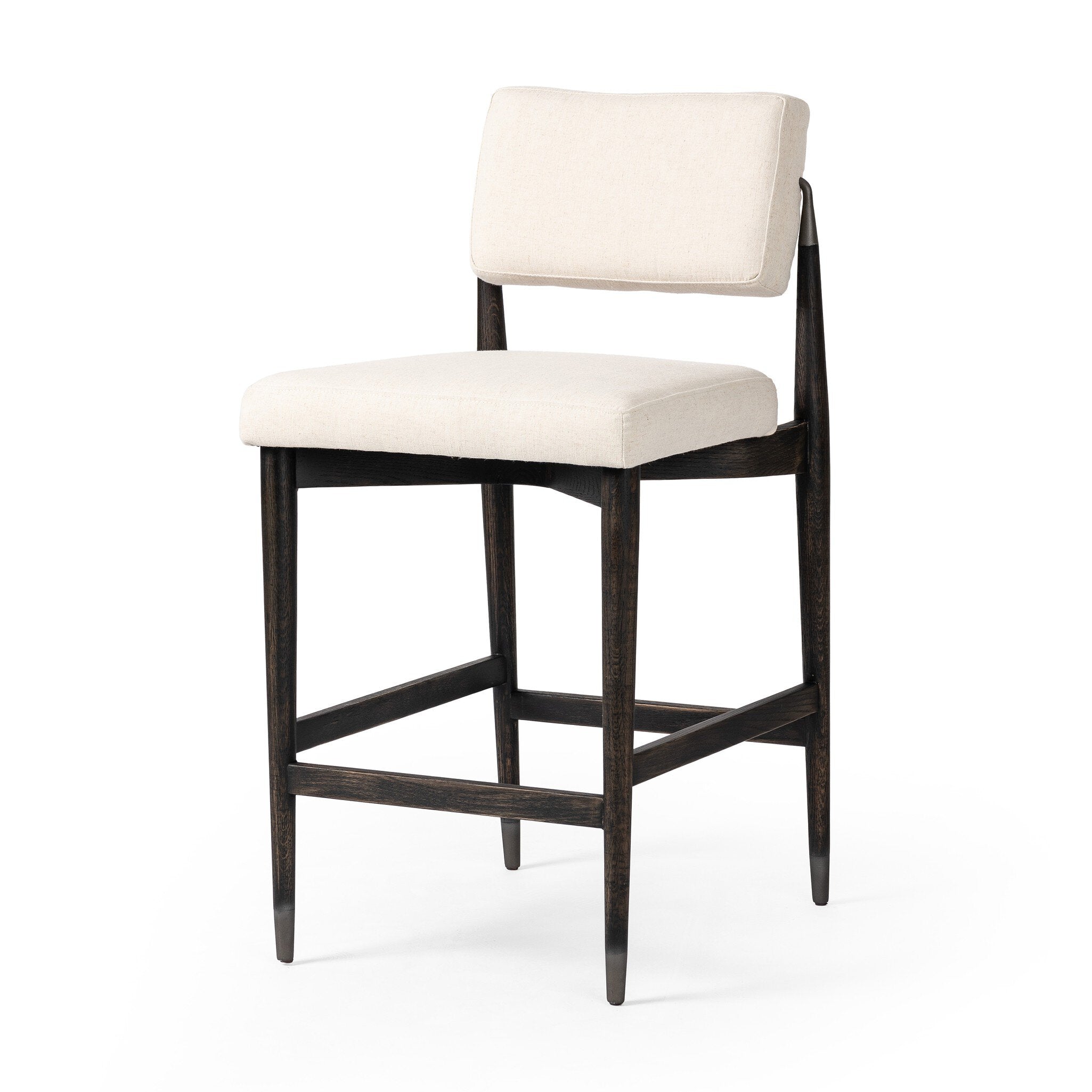 Four Hands Anton Bar + Counter Stool — Savile Flax-Black Wash-Raw Iron-Counter