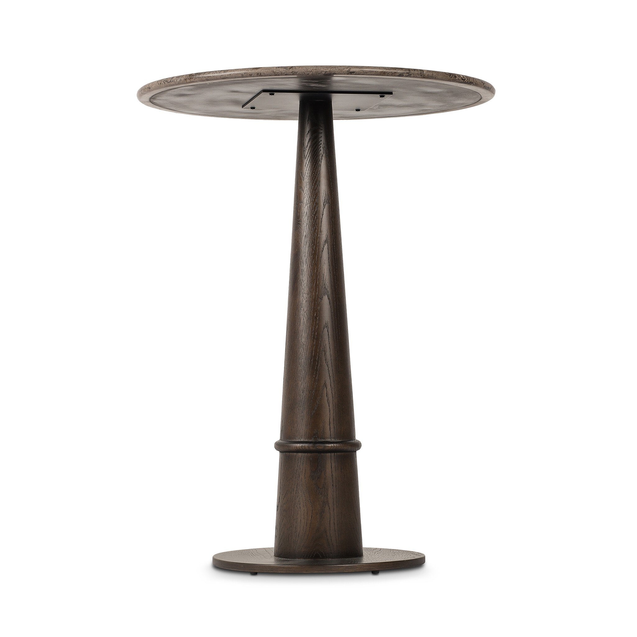 Four Hands Goetz Bar + Counter Table — Brown Ash-Warm Grey Marble-Bar