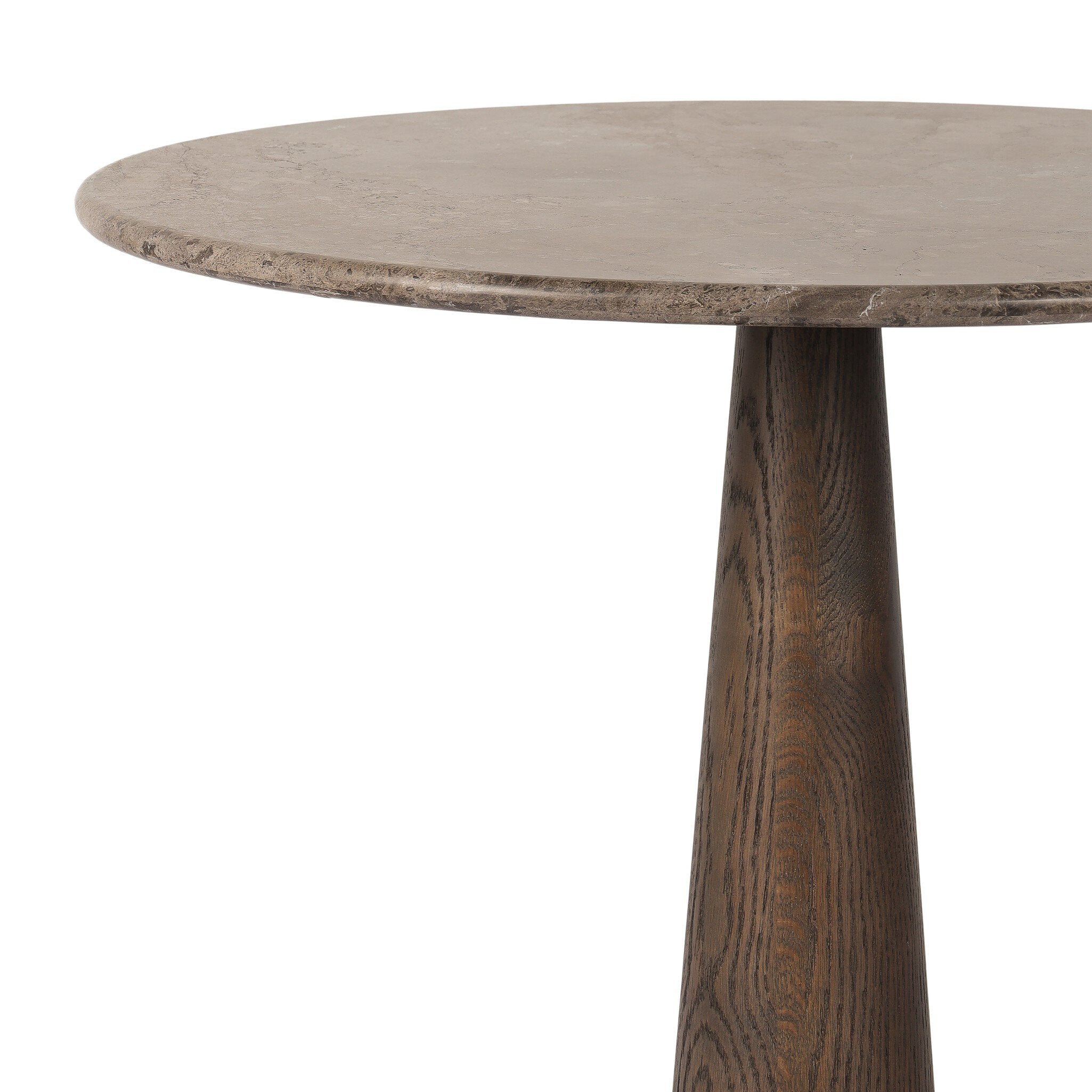 Four Hands Goetz Bar + Counter Table — Brown Ash-Warm Grey Marble-Counter