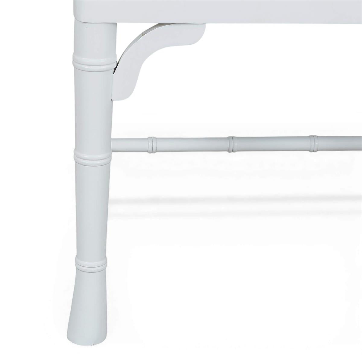 Bramble Martinique Bamboo Dining Chair — True White * / Willow Green Velvet