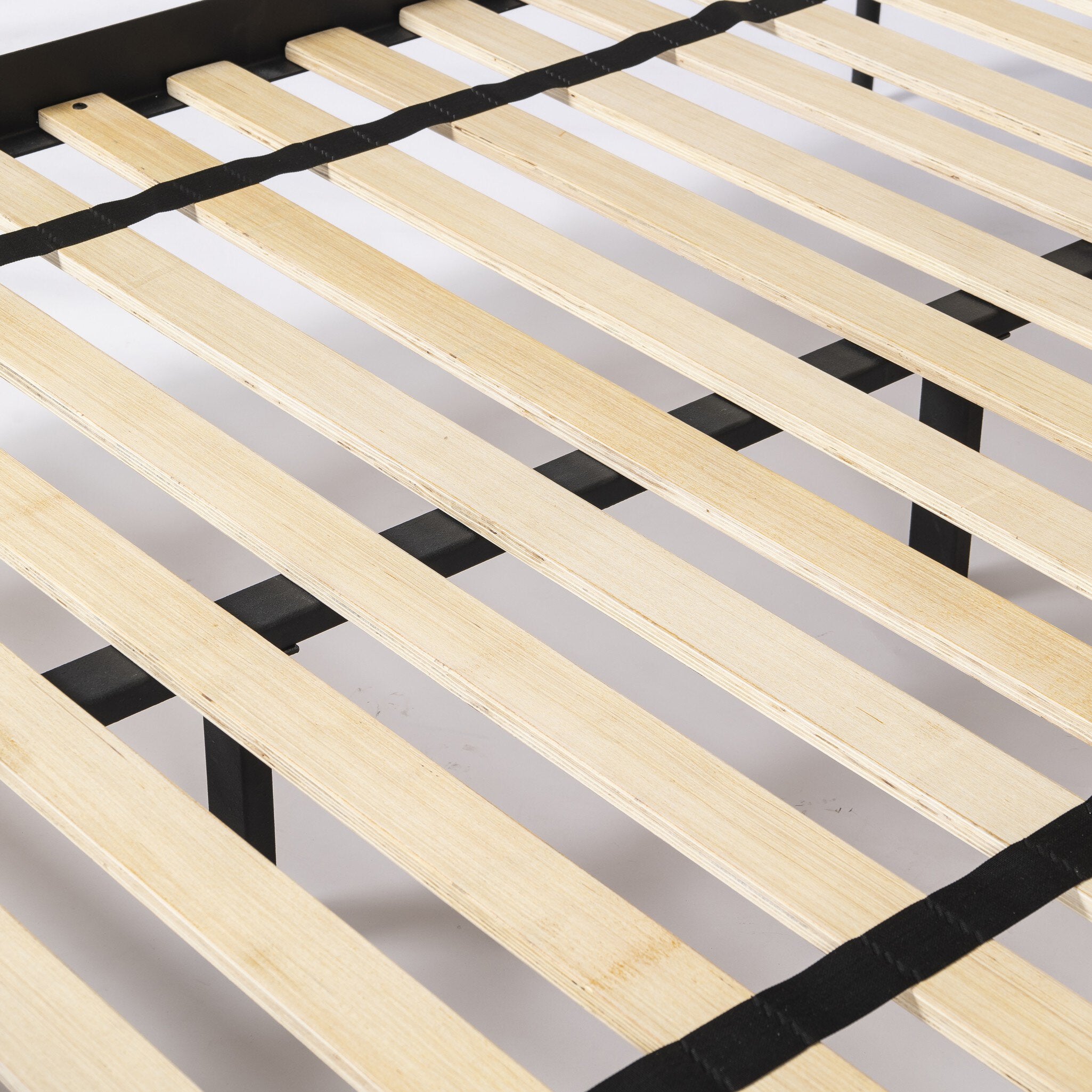 Four Hands Xander Bed — Savoy Parchment-Textured Black Iron-Queen