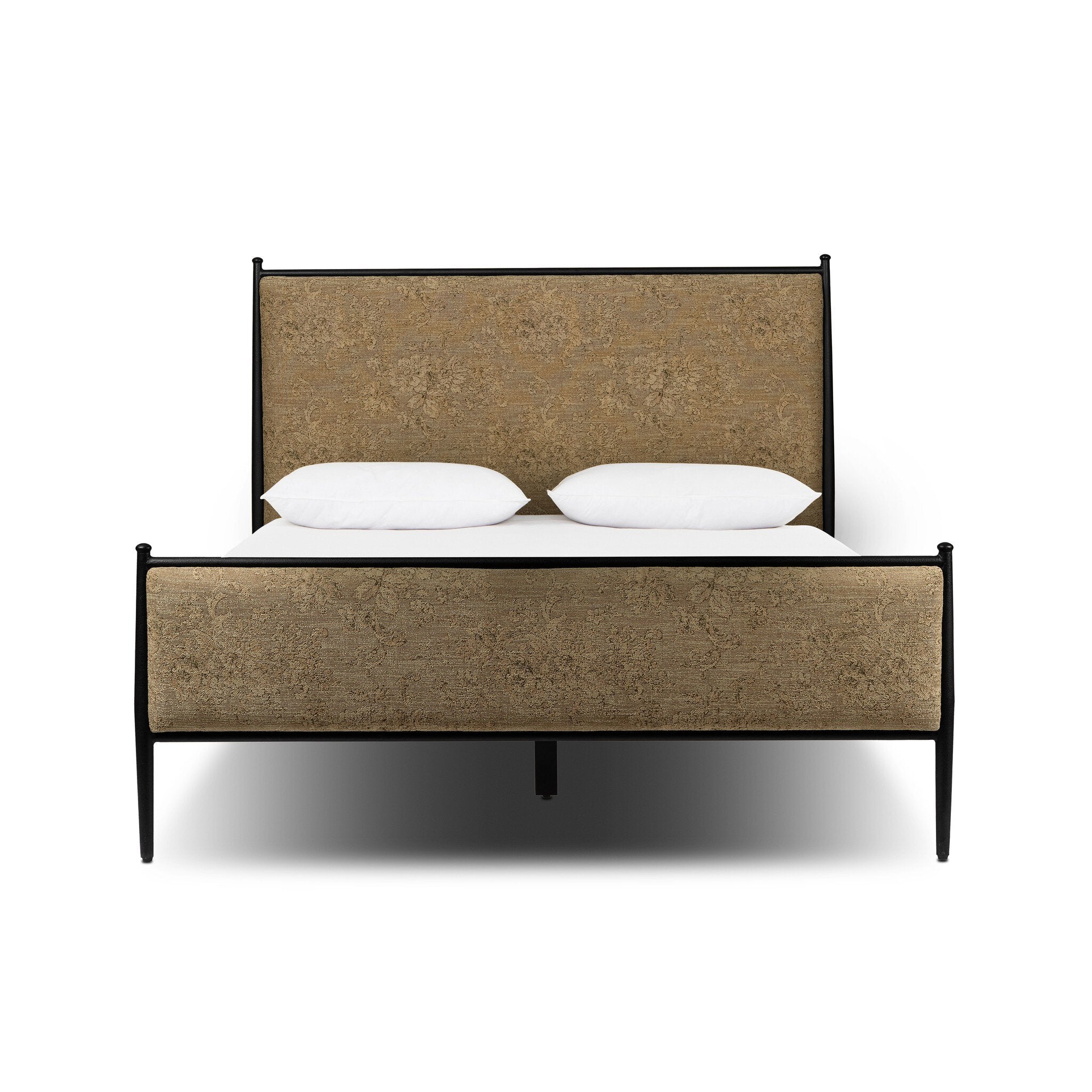 Four Hands Xander Bed — Fallingbrook Cafe-Textured Black Iron-Queen