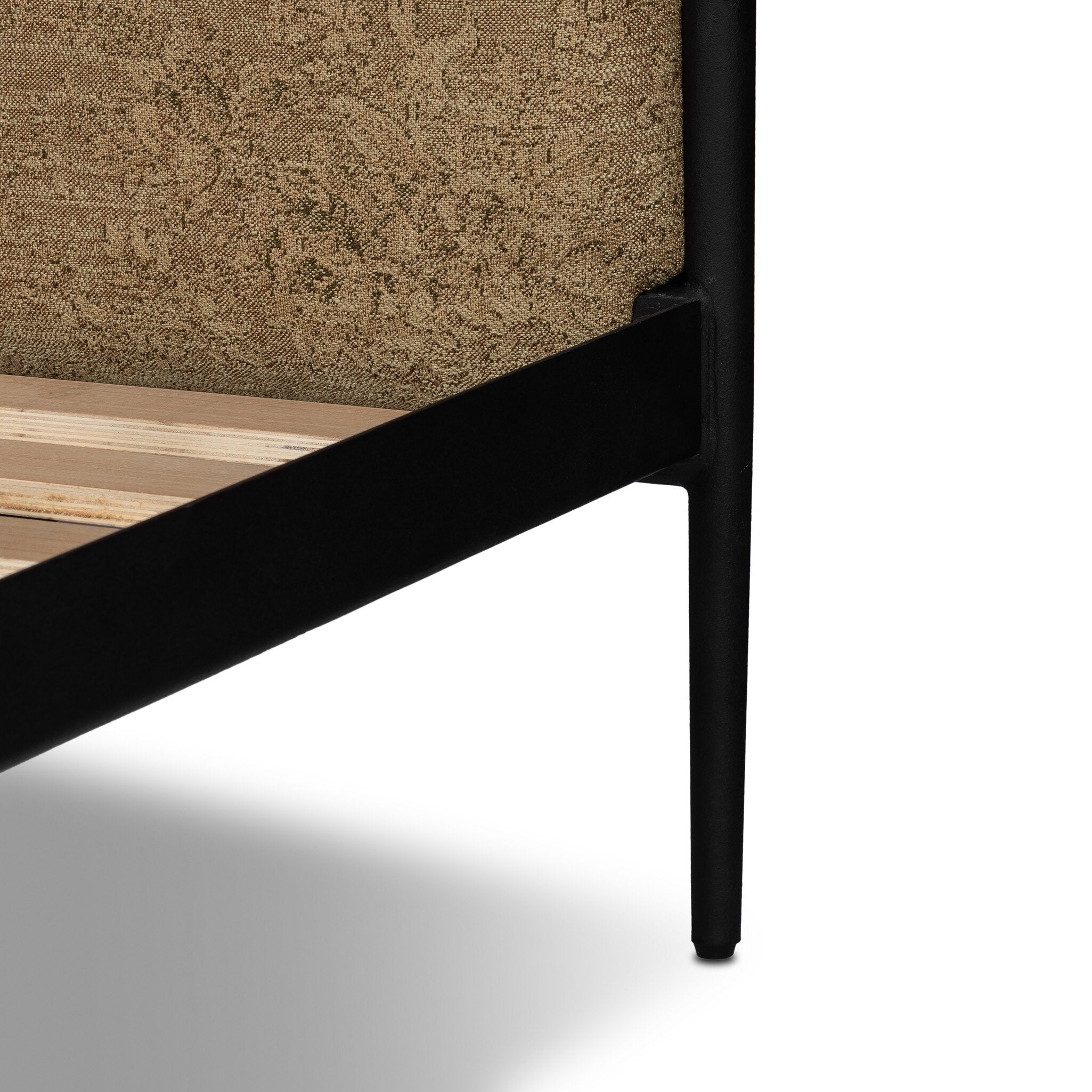 Four Hands Xander Bed — Fallingbrook Cafe-Textured Black Iron-King
