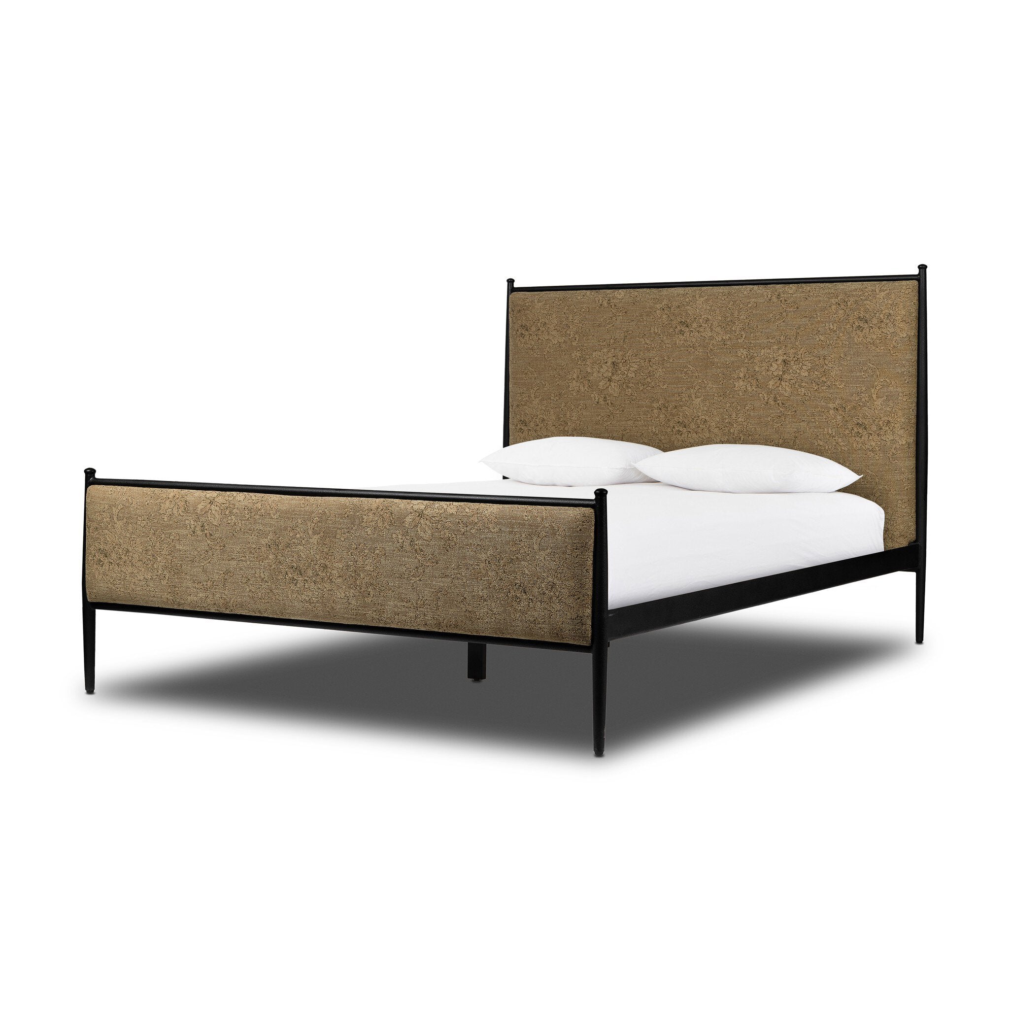Four Hands Xander Bed — Fallingbrook Cafe-Textured Black Iron-King