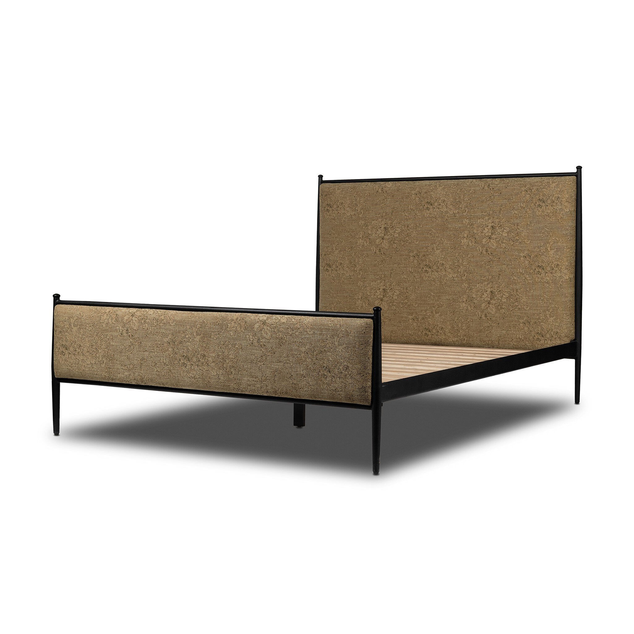 Four Hands Xander Bed — Fallingbrook Cafe-Textured Black Iron-King