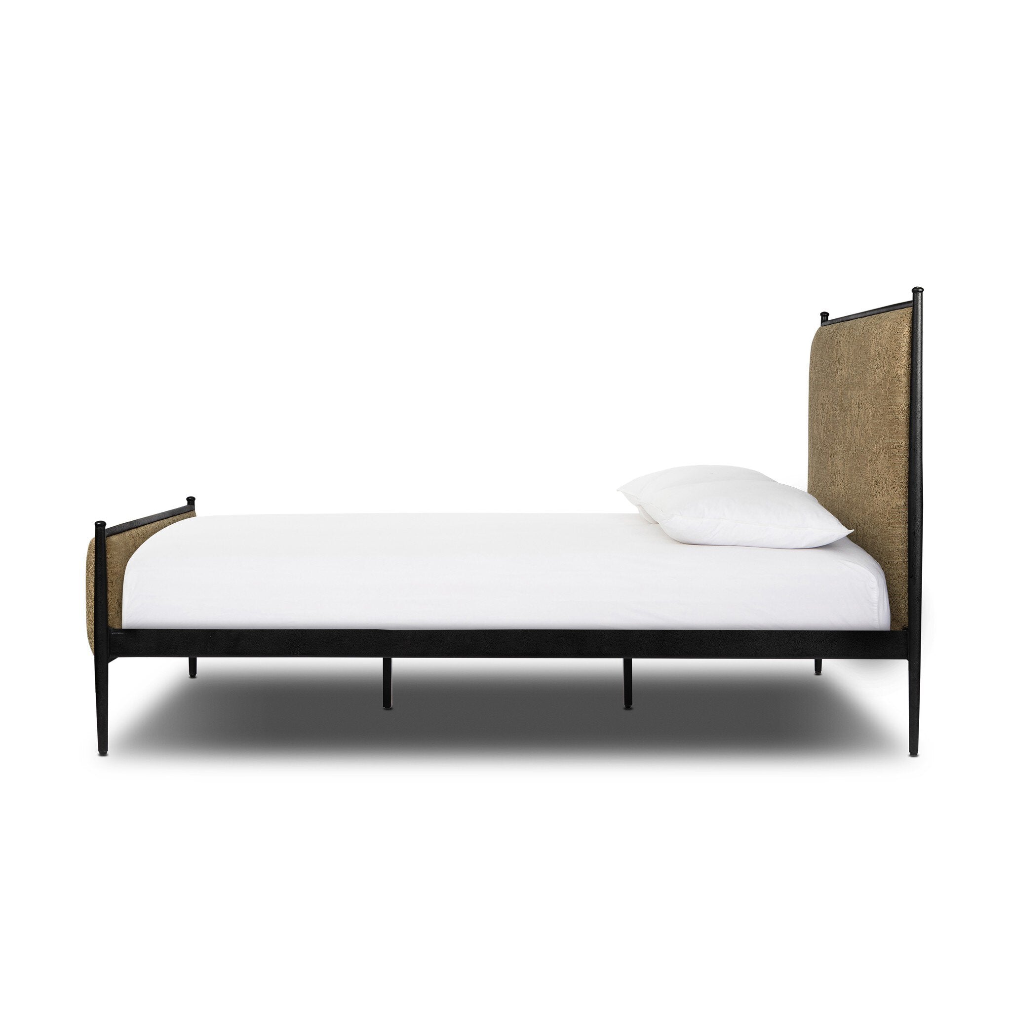 Four Hands Xander Bed — Fallingbrook Cafe-Textured Black Iron-King
