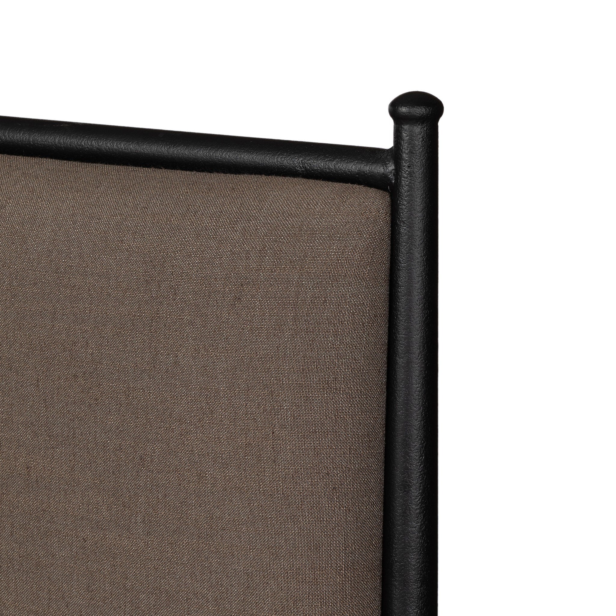 Four Hands Xander Bed — Savoy Coffee-Textured Black Iron-Queen