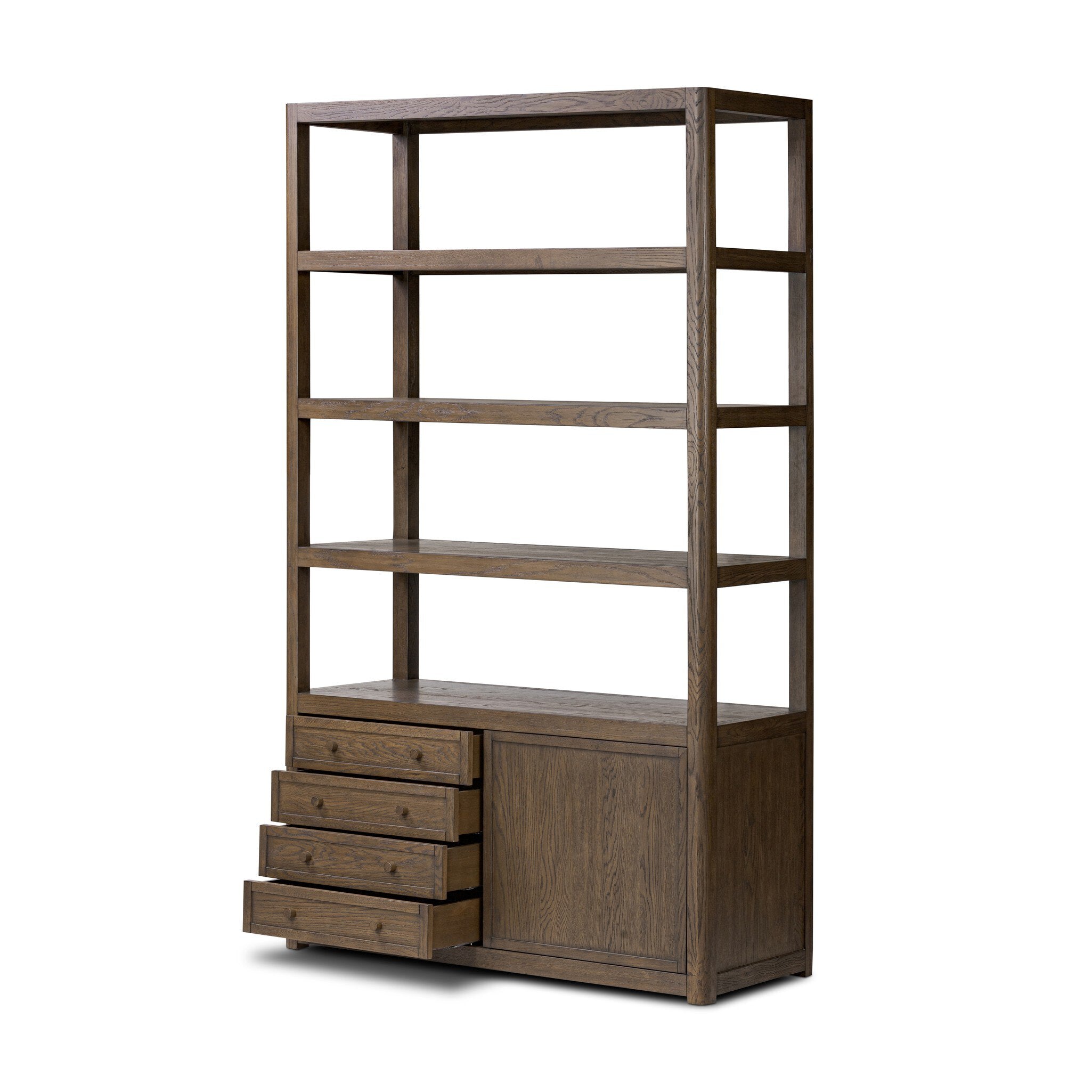 Four Hands Miko Bookcase — Fawn Oak-Fawn Oak Veneer