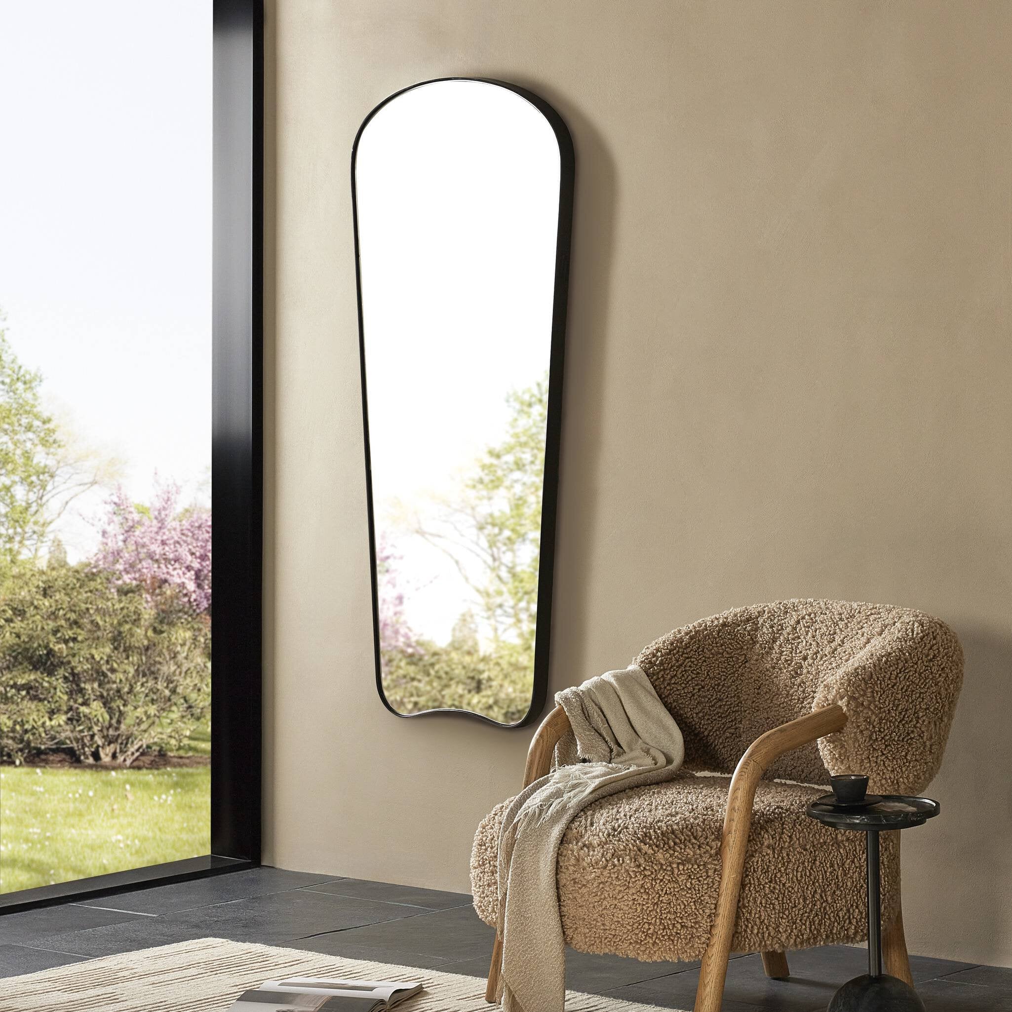 Four Hands Merona Wall Mirror — Iron Matte Black