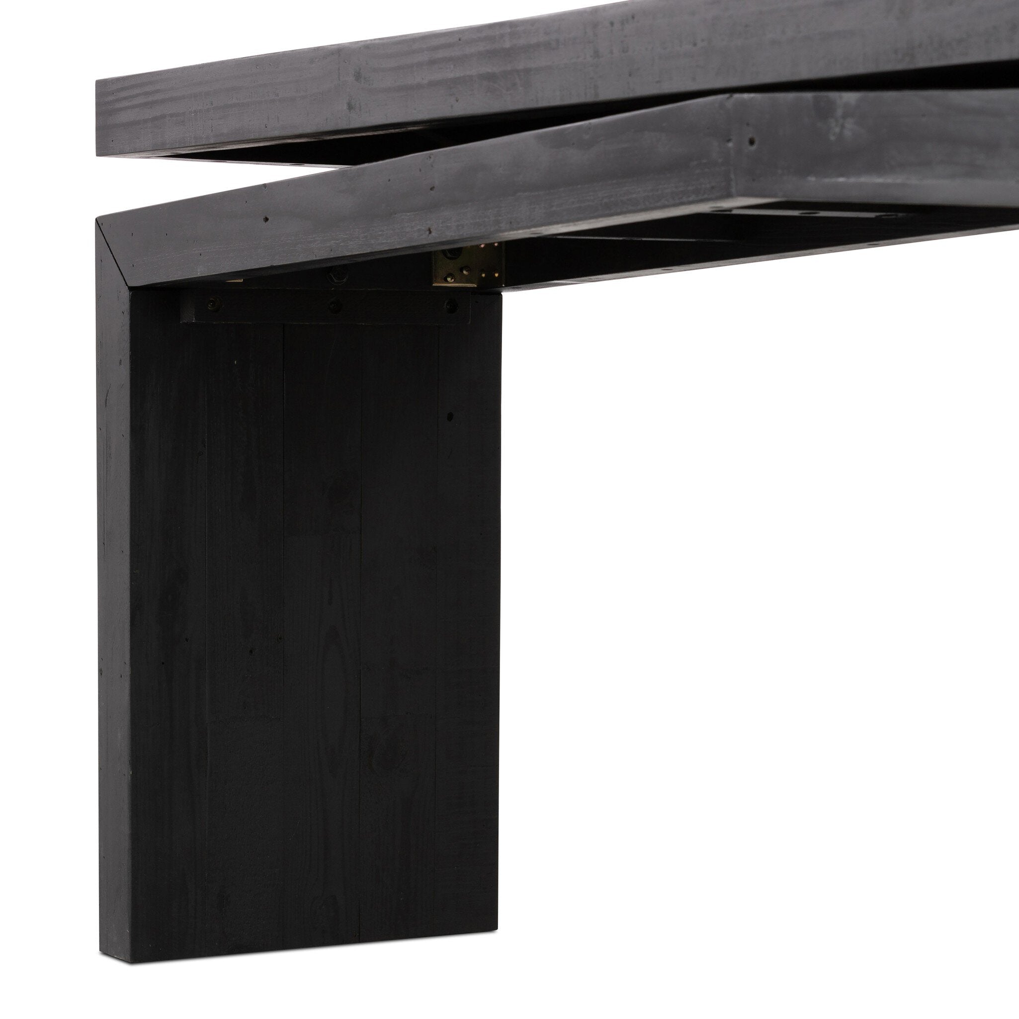 Four Hands Matthes Console Table - 94" — Aged Black Pine