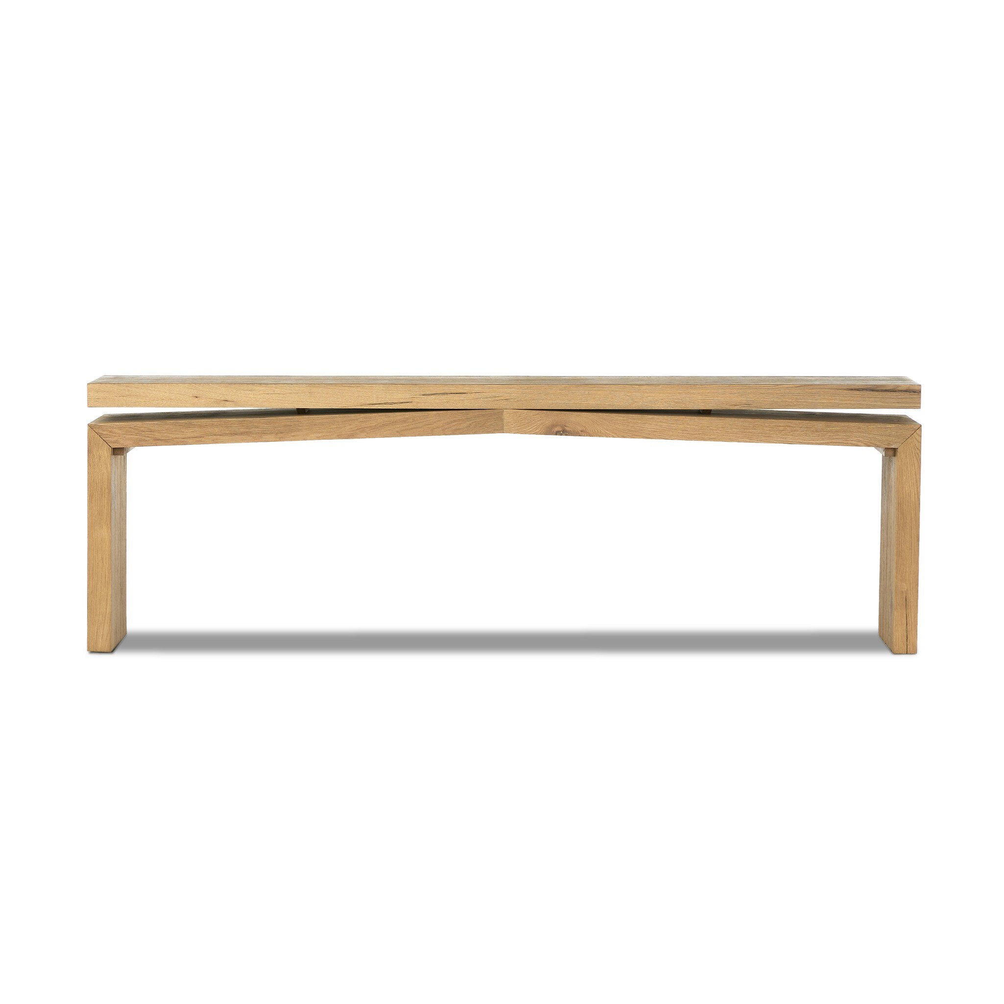 Four Hands Matthes Console Table - 94" — Worn Oak Veneer
