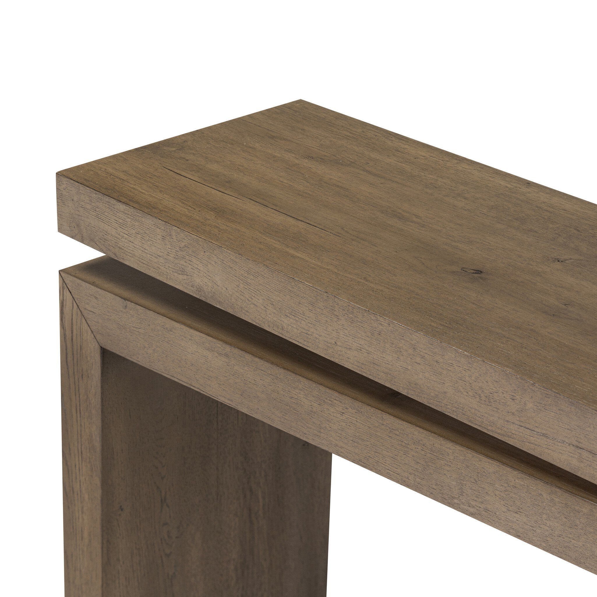 Four Hands Matthes Console Table - 94" — Rustic Grey Veneer