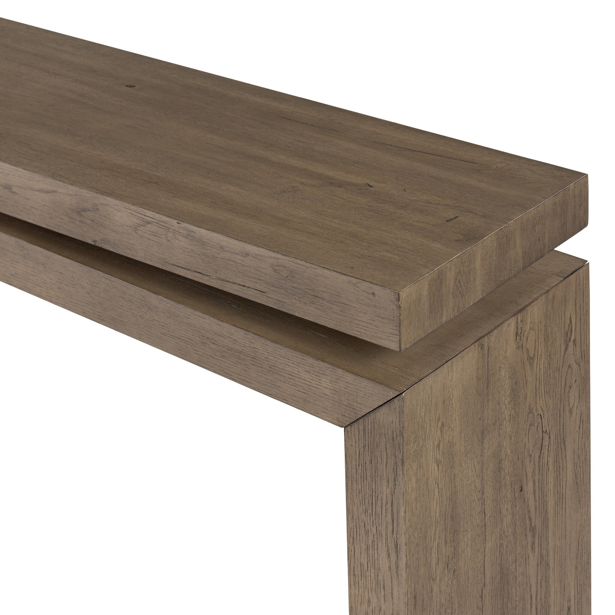 Four Hands Matthes Console Table - 94" — Rustic Grey Veneer
