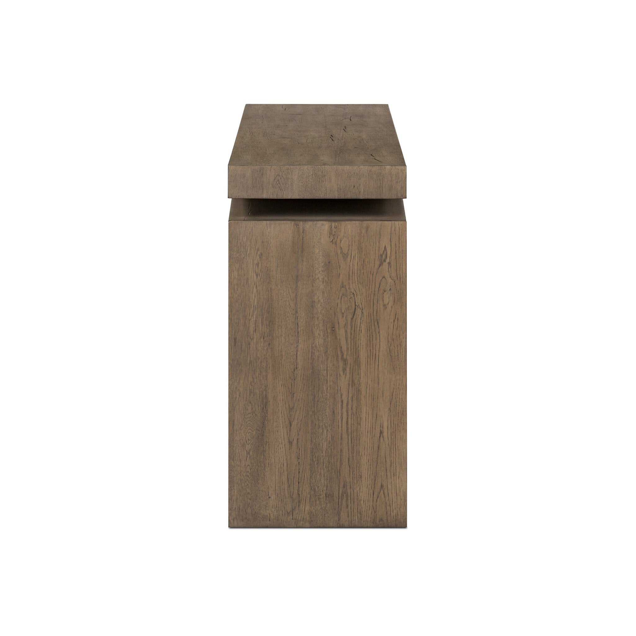 Four Hands Matthes Console Table - 94" — Rustic Grey Veneer
