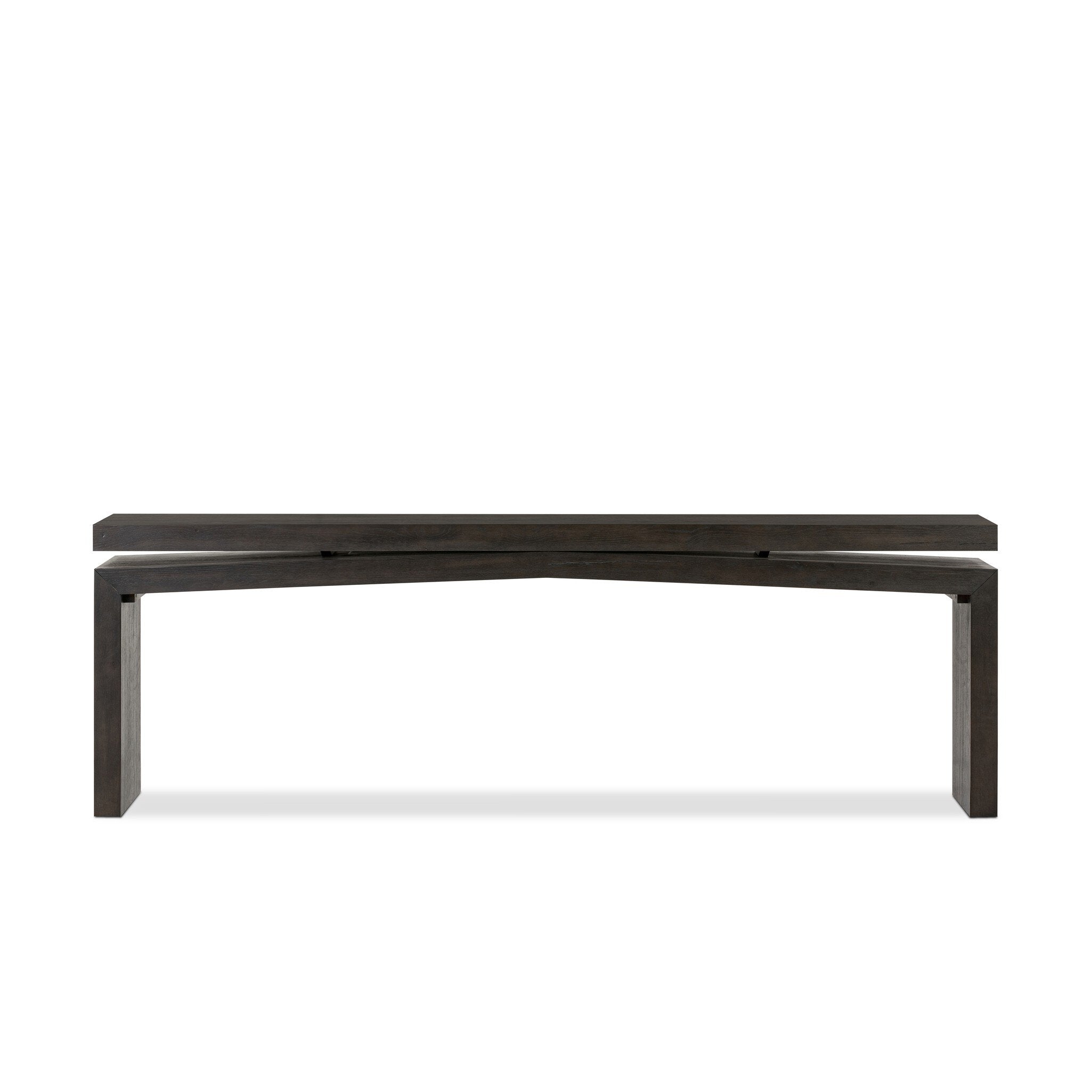 Four Hands Matthes Console Table - 94" — Smoked Black Veneer