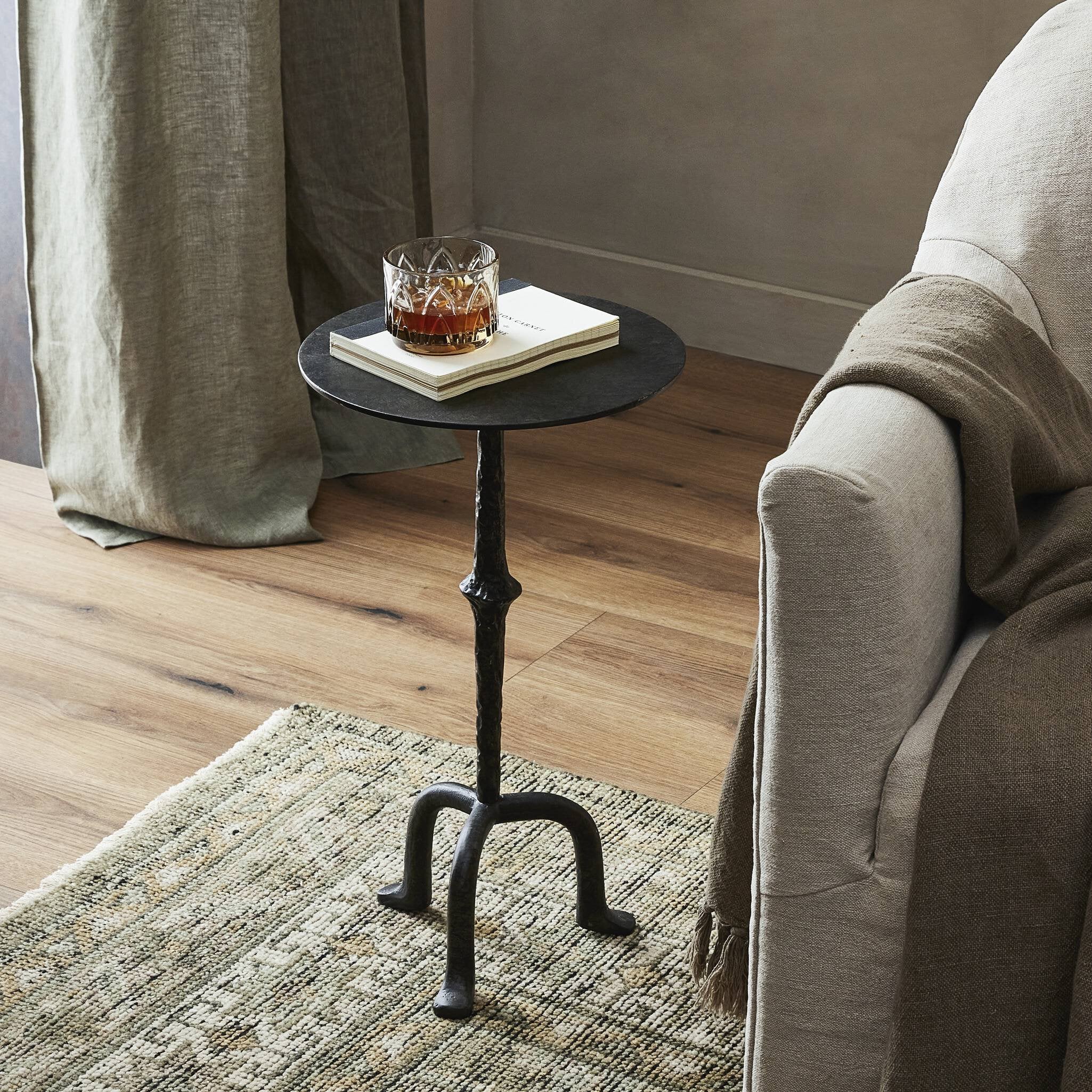 Four Hands Jocelyn End Table — Raw Black Iron