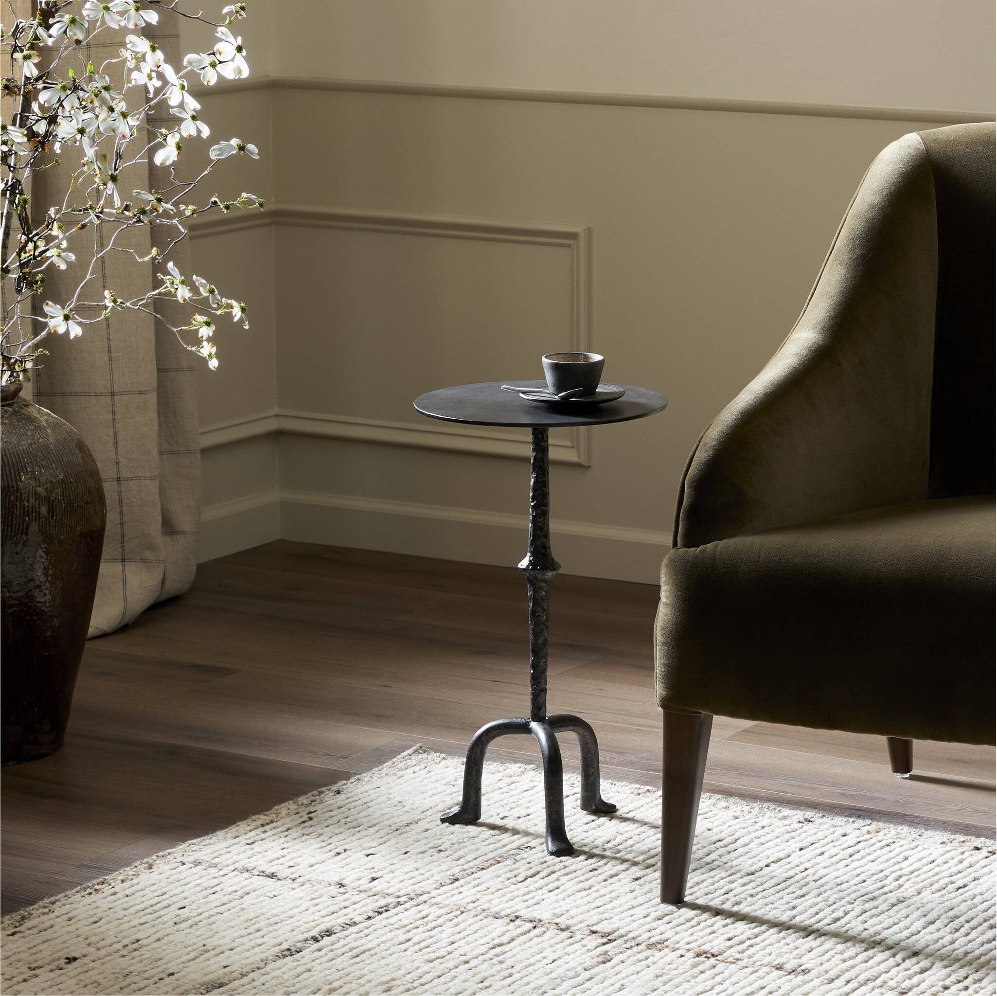 Four Hands Jocelyn End Table — Raw Black Iron
