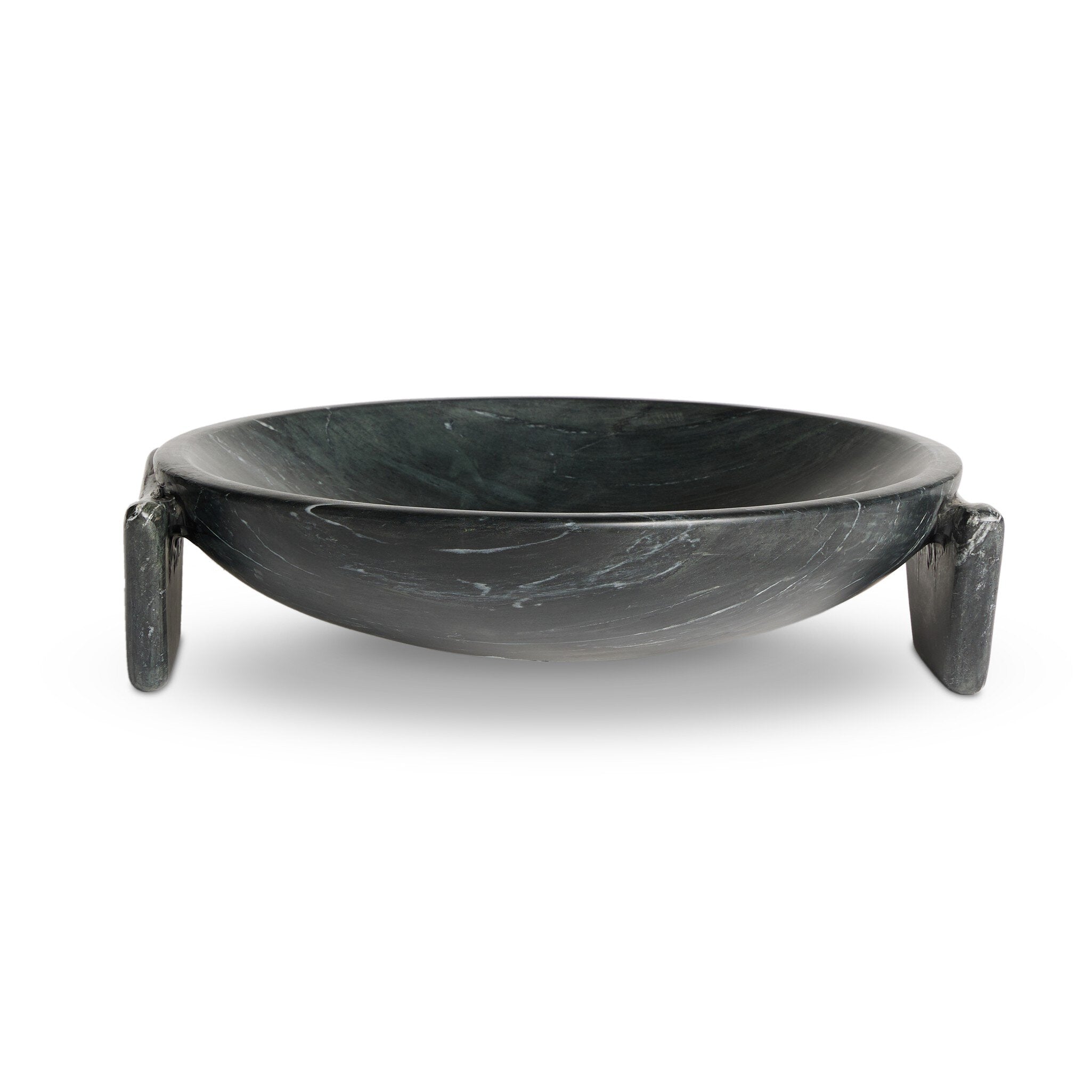 Four Hands Cradle Bowl — Black Marble