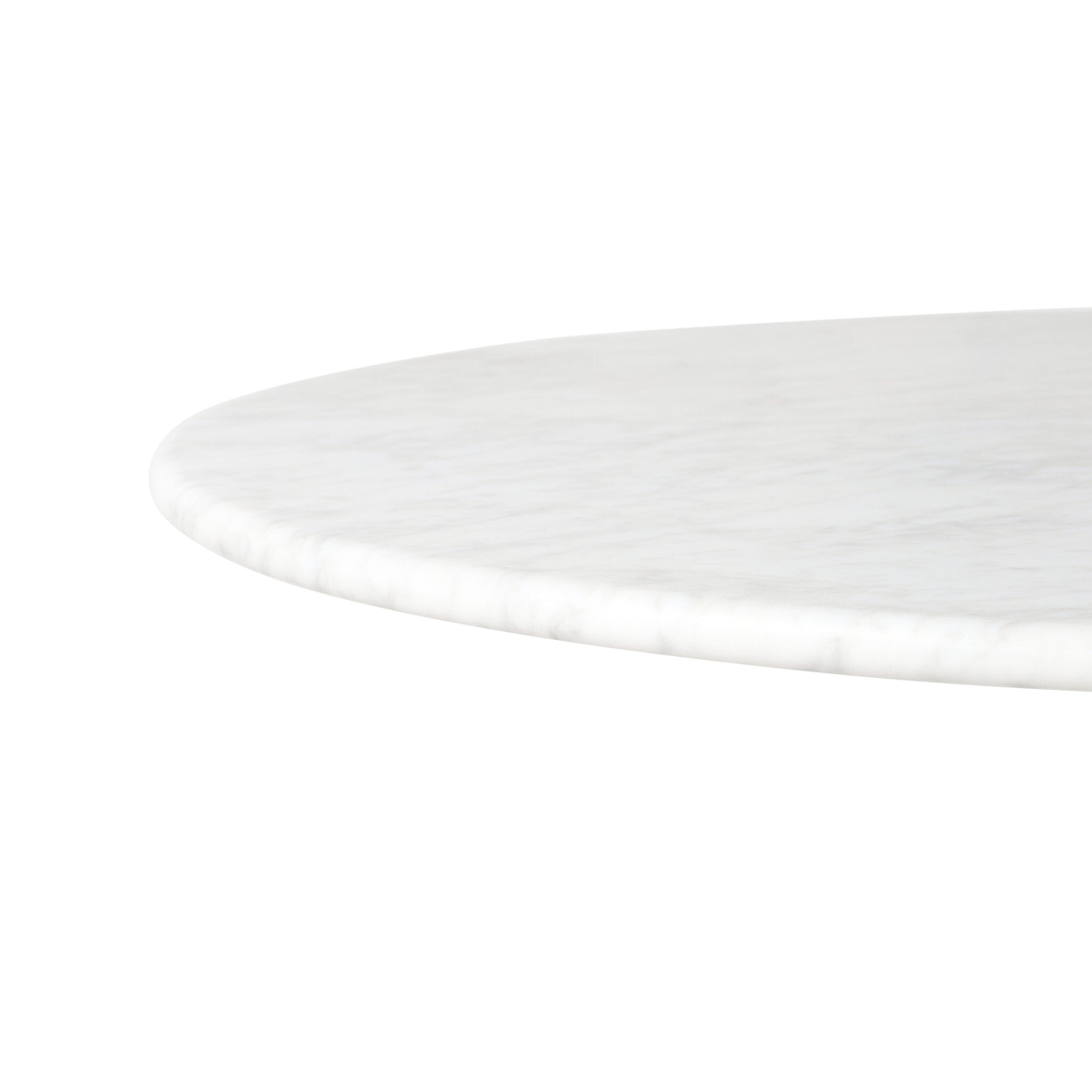Four Hands Goetz Bistro Table — Honed White Marble-Brown Ash