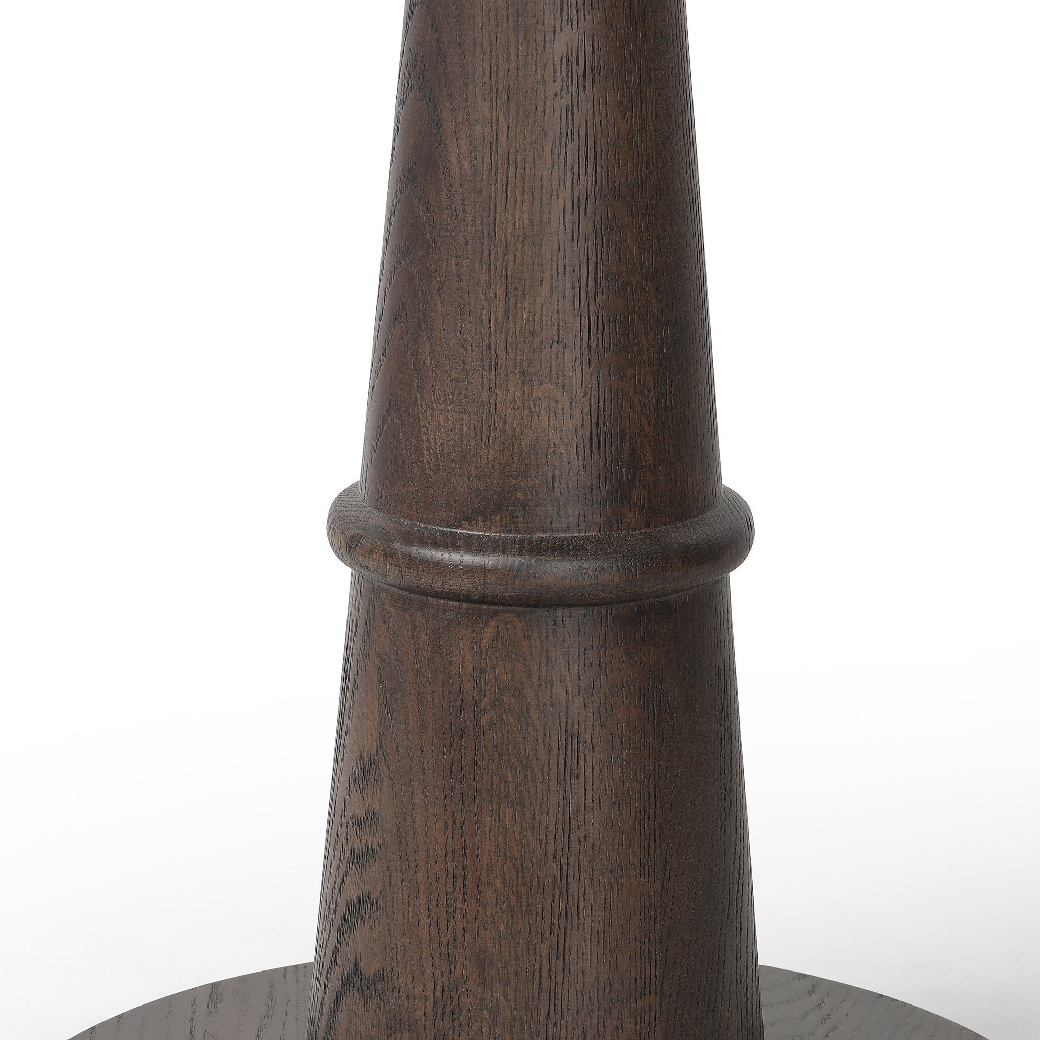 Four Hands Goetz Bistro Table — Honed White Marble-Brown Ash