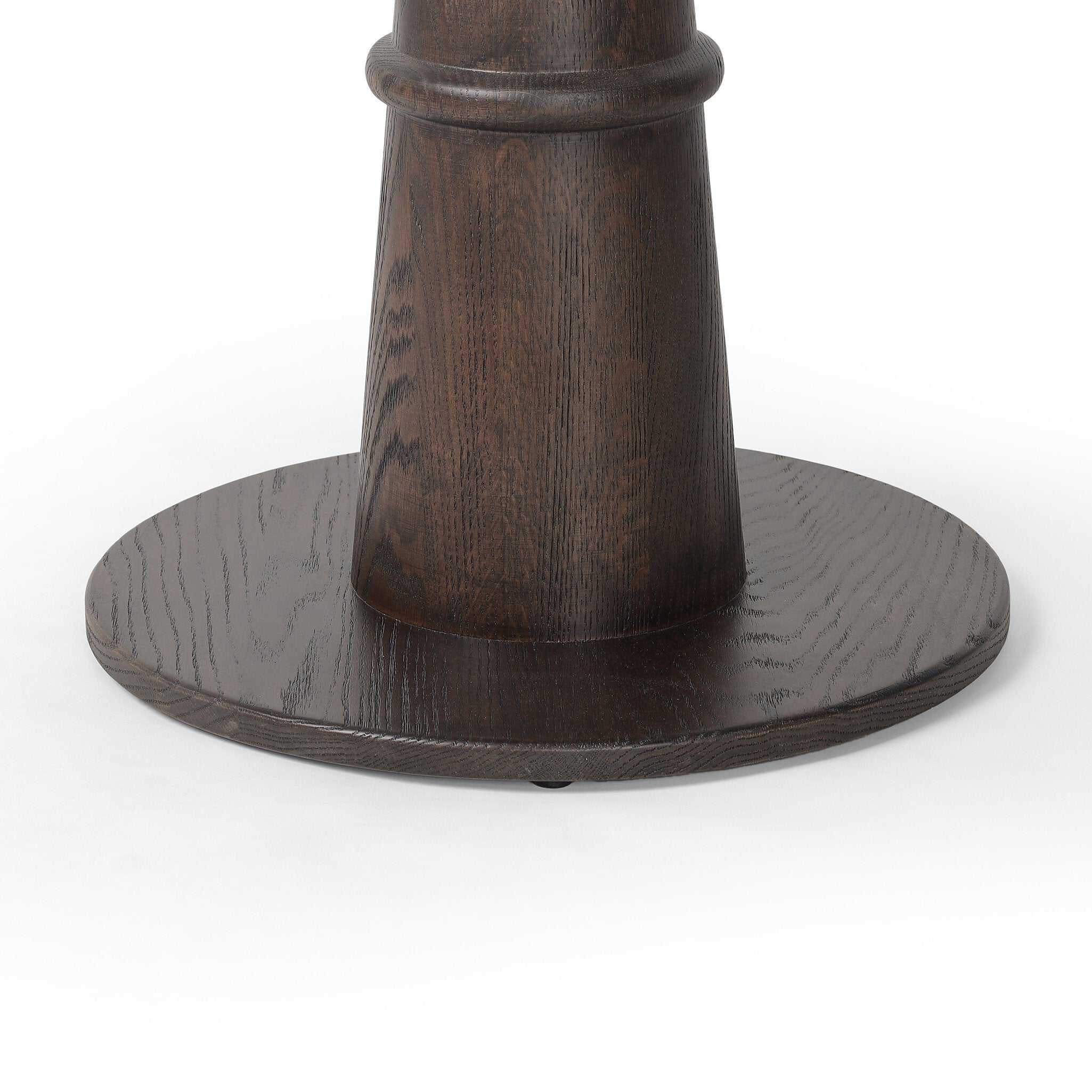 Four Hands Goetz Bistro Table — Honed White Marble-Brown Ash