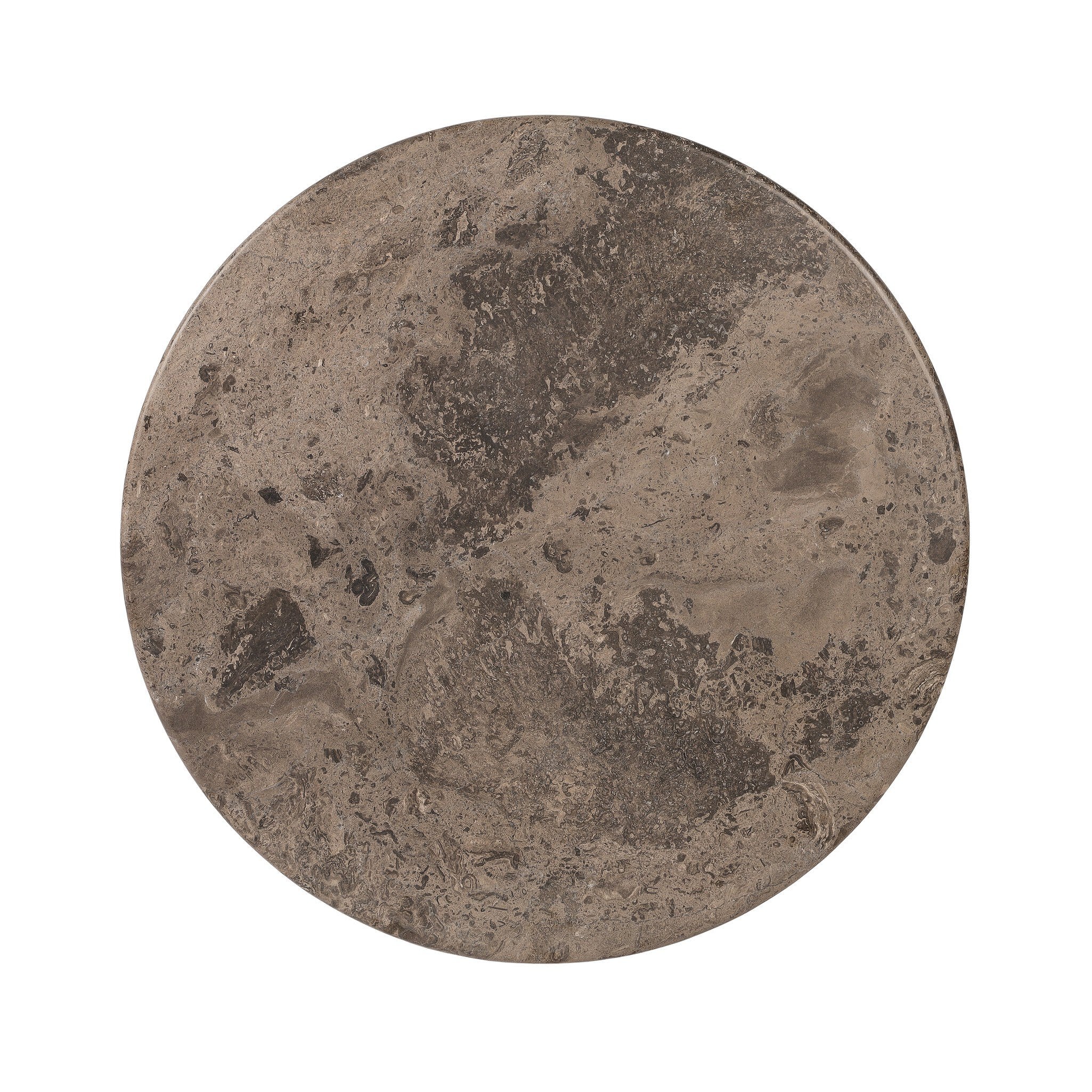 Four Hands Goetz Bistro Table — Warm Grey Marble-Brown Ash