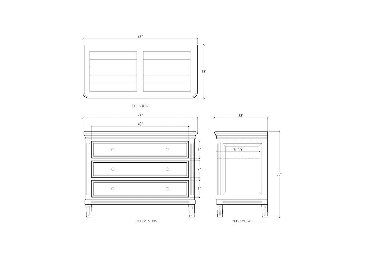 Bramble Hayward 3 Drawer Dresser — Fruit Wood