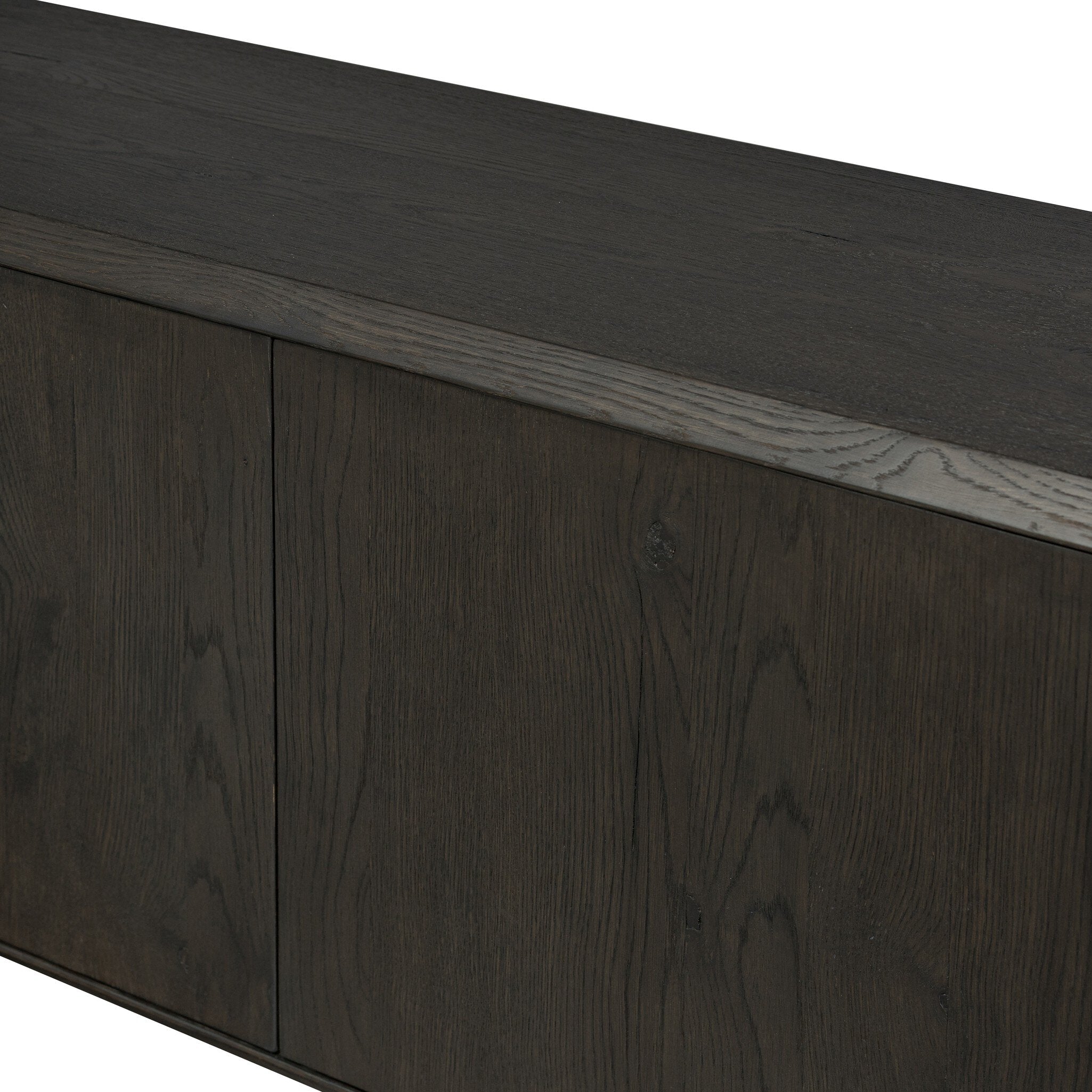 Four Hands Orwin Wide Bookshelf — Smoked Black Oak-Smoked Black Oak Veneer
