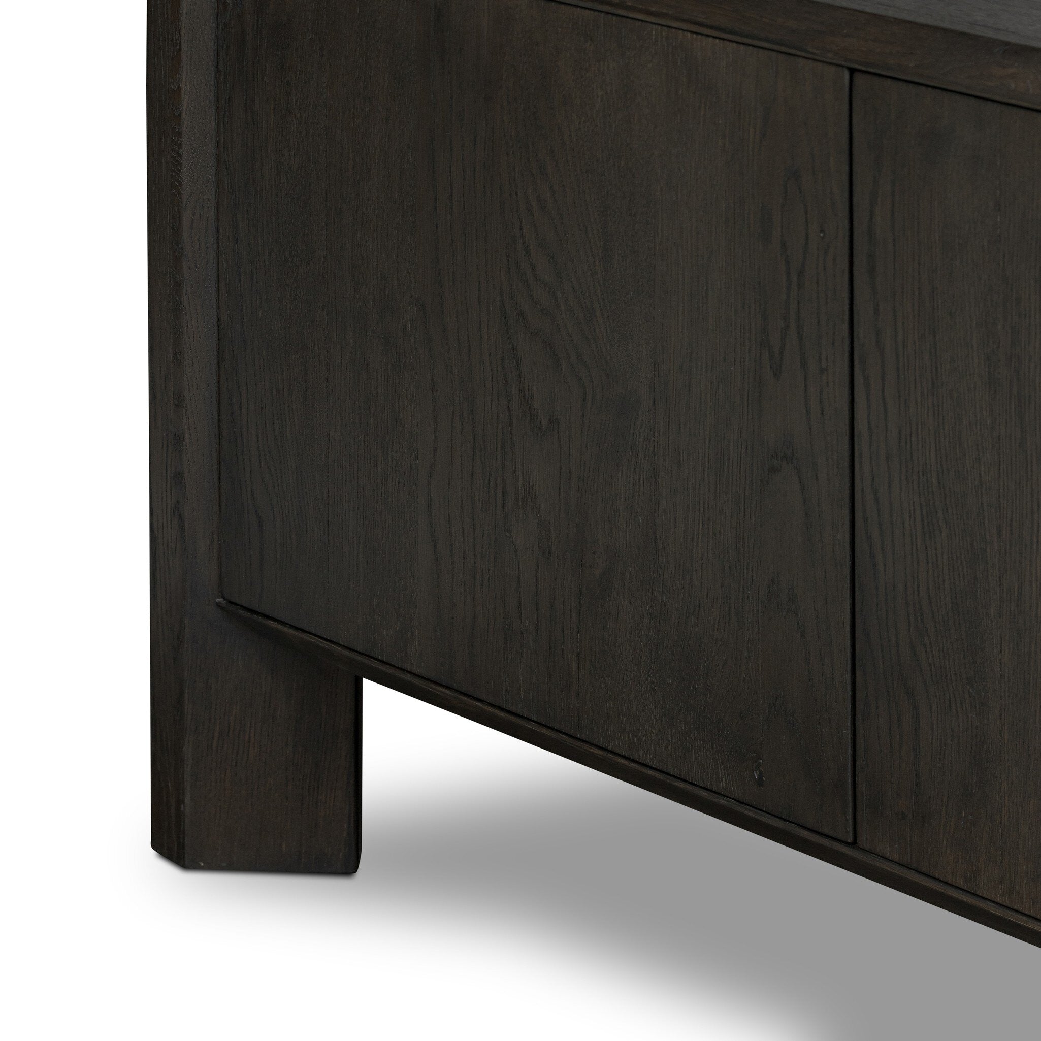 Four Hands Orwin Wide Bookshelf — Smoked Black Oak-Smoked Black Oak Veneer
