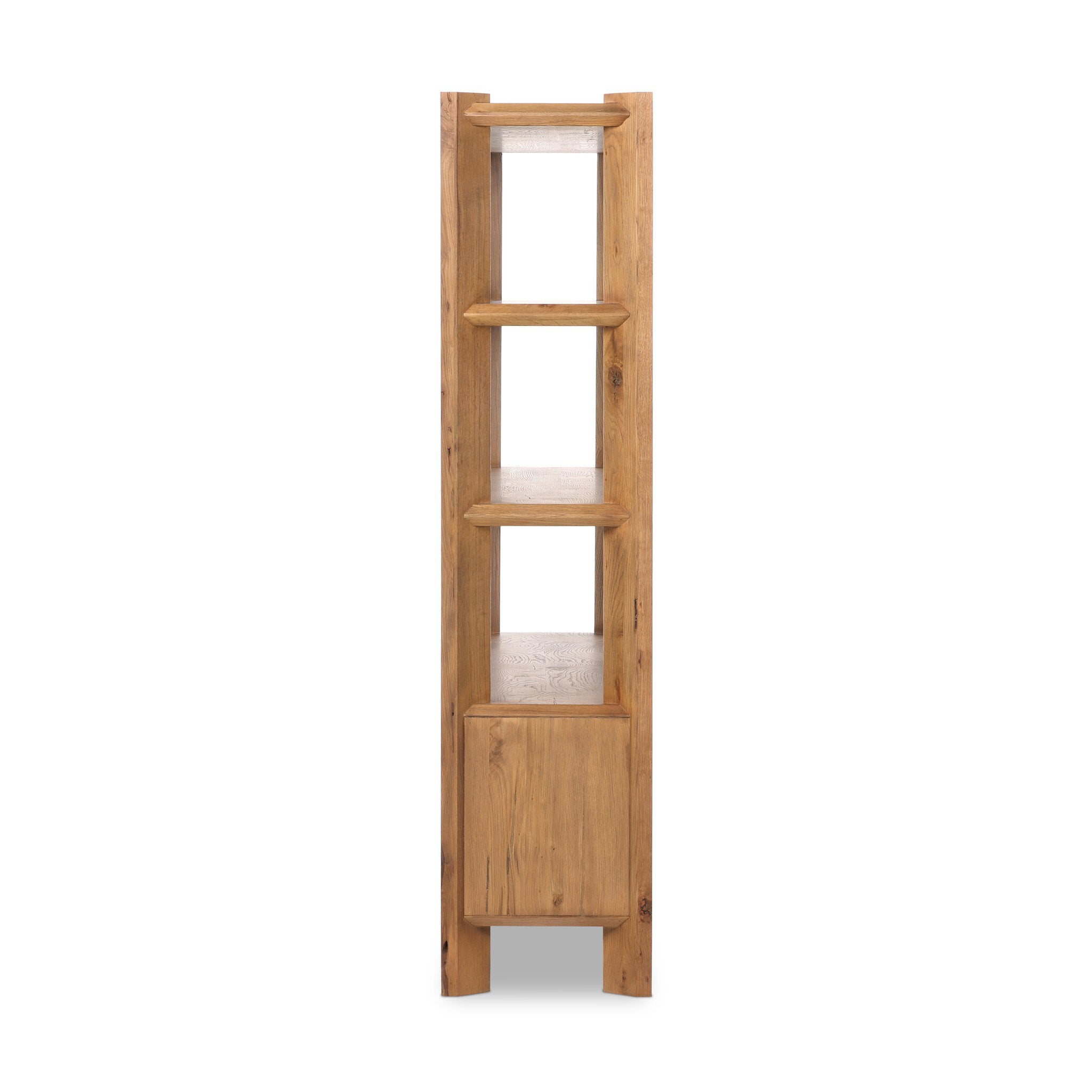 Four Hands Orwin Wide Bookshelf — Worn Oak-Worn Oak Veneer