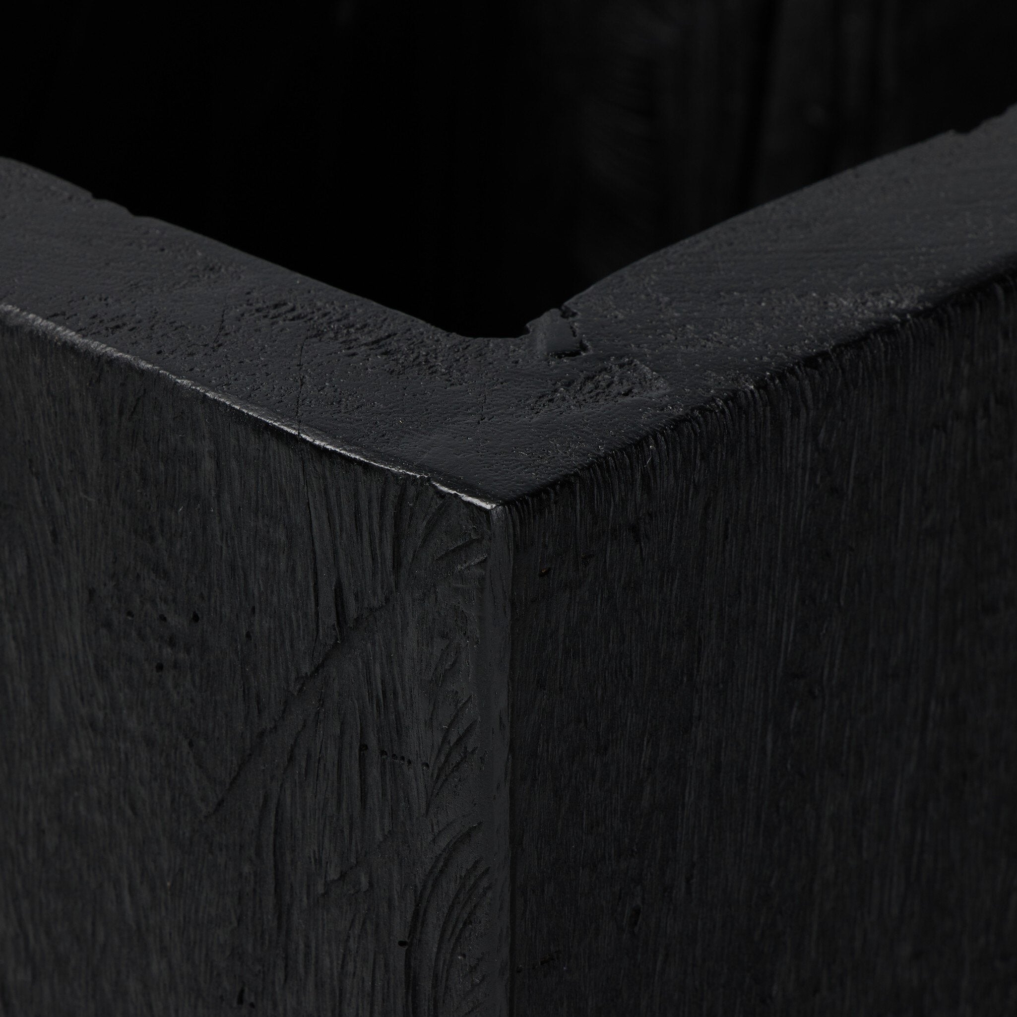 Four Hands Tora Planter — Carbonized Black