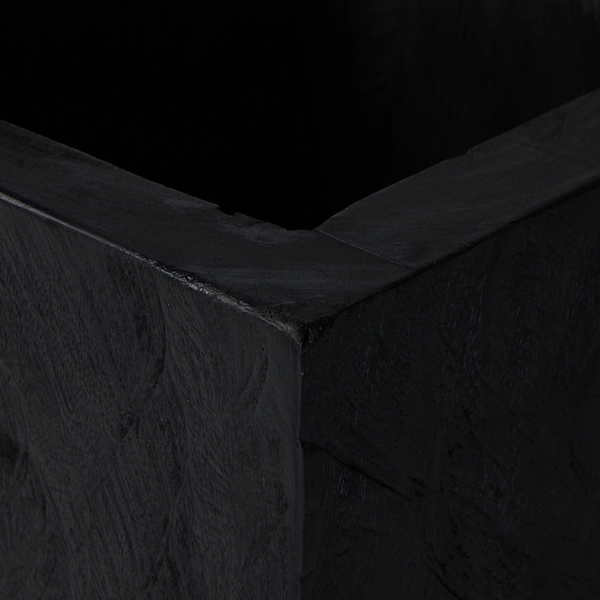 Four Hands Tora Planter — Carbonized Black