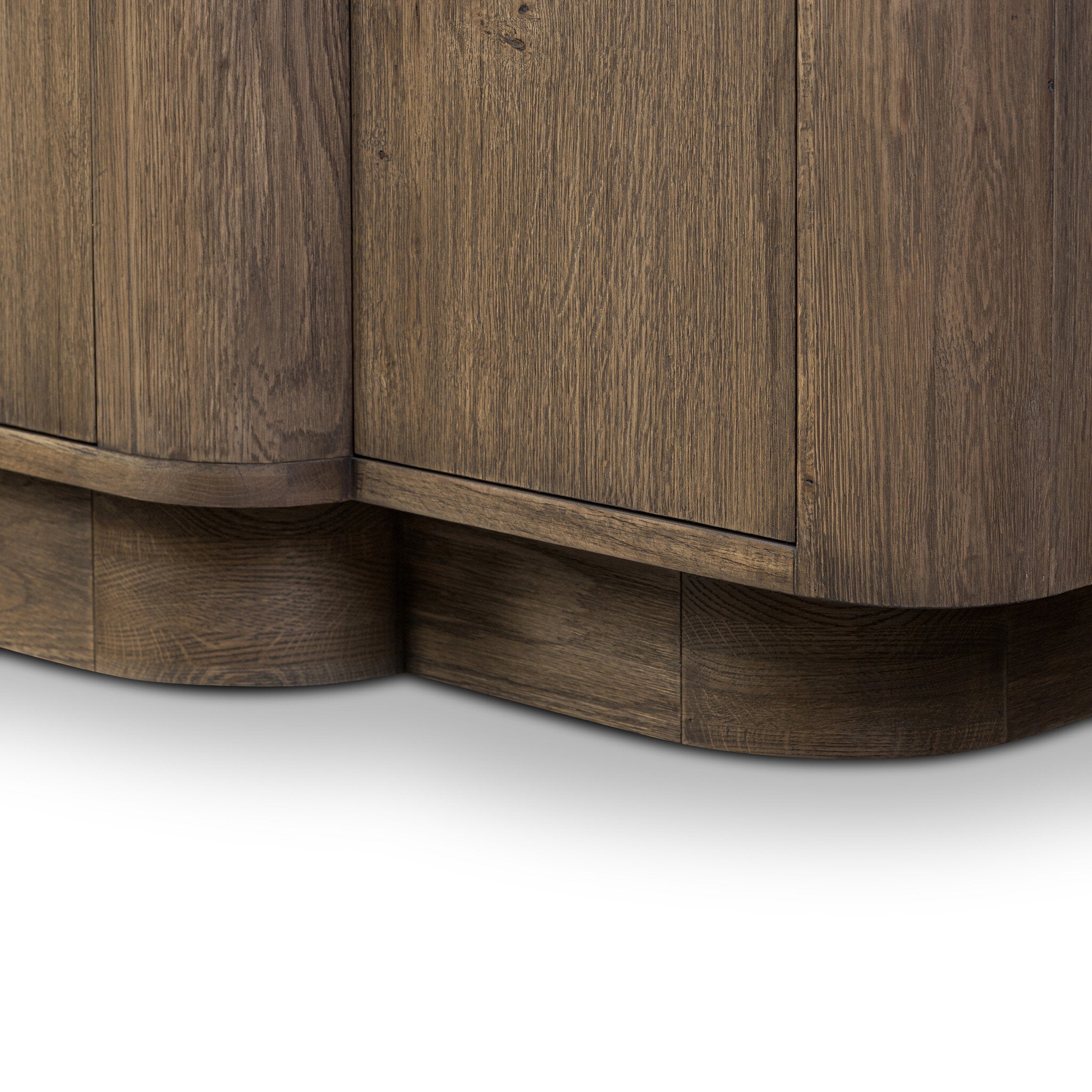 Four Hands Leya Sideboard — Weathered Oak Veneer-Black Iron-Weathered Oak