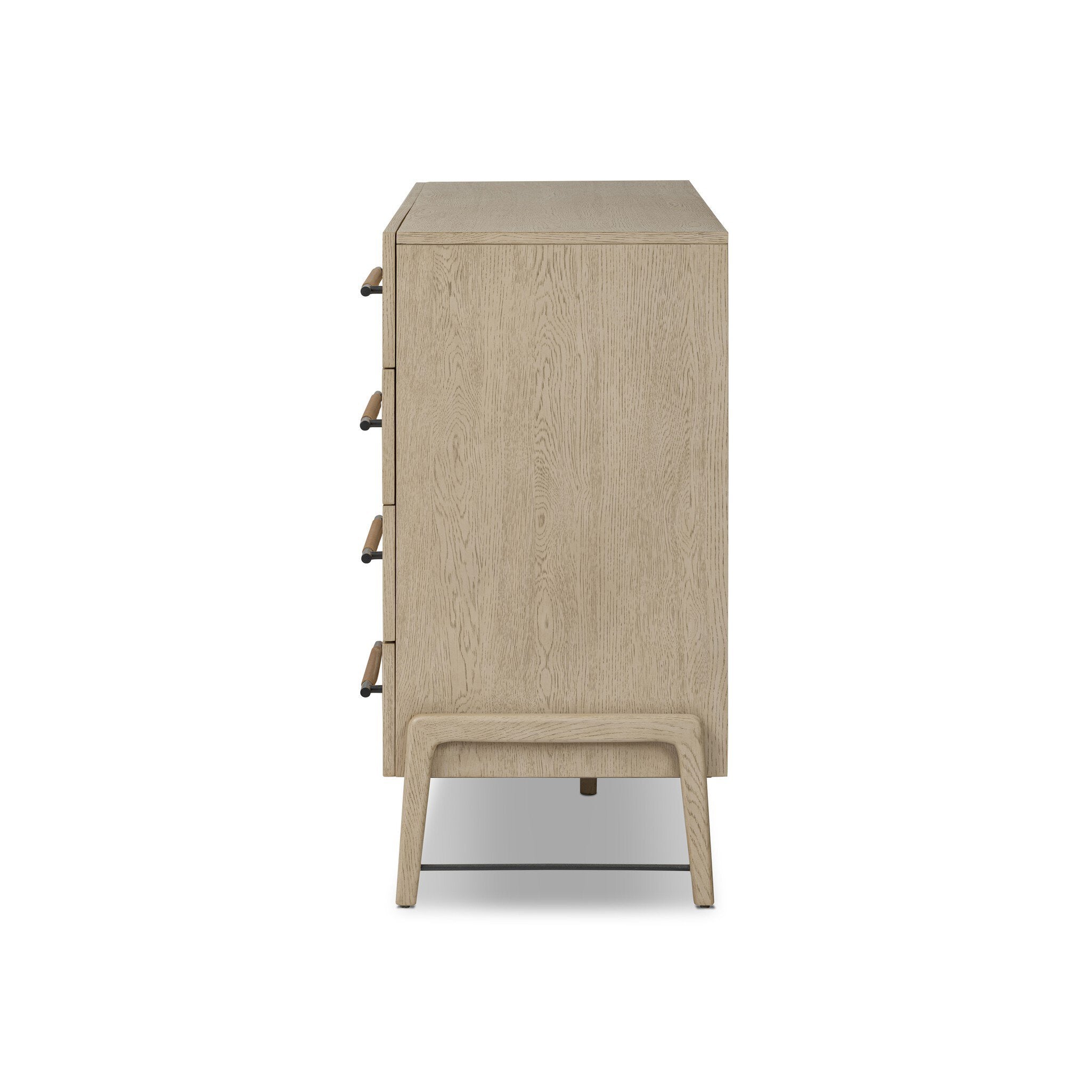 Four Hands Rosedale 8 Drawer Dresser — Yucca Oak Veneer-Chaps Sand-Gunmetal
