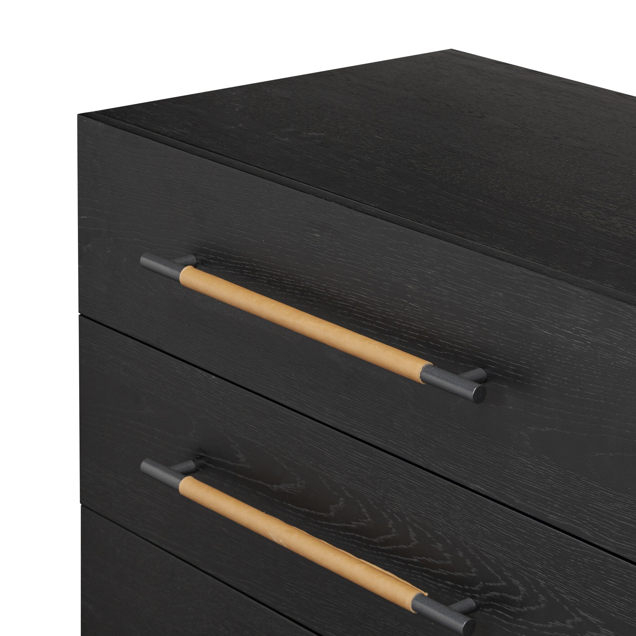 Four Hands Rosedale 8 Drawer Dresser — Ebony Oak-Chaps Sand-Gunmetal