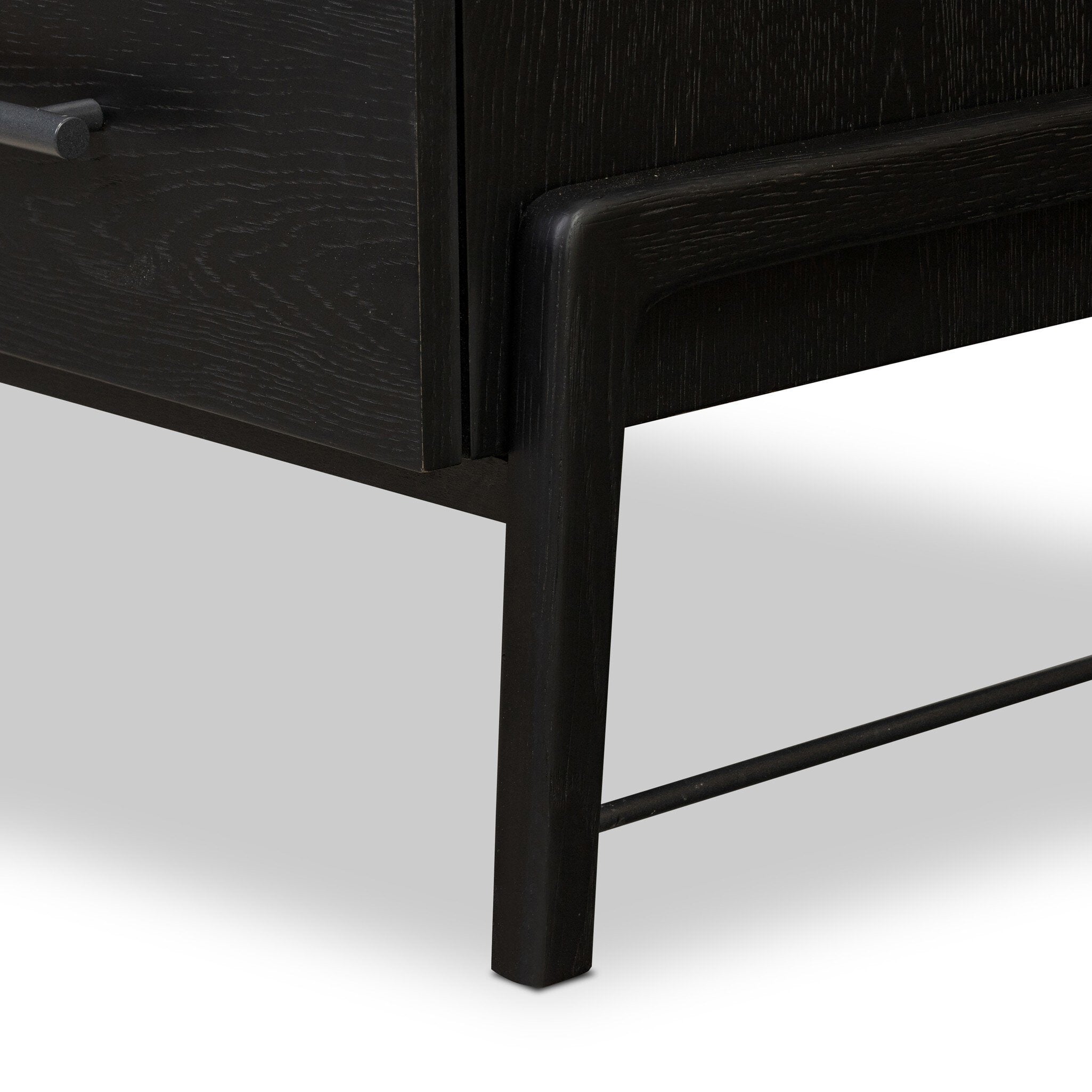 Four Hands Rosedale 8 Drawer Dresser — Ebony Oak-Chaps Sand-Gunmetal