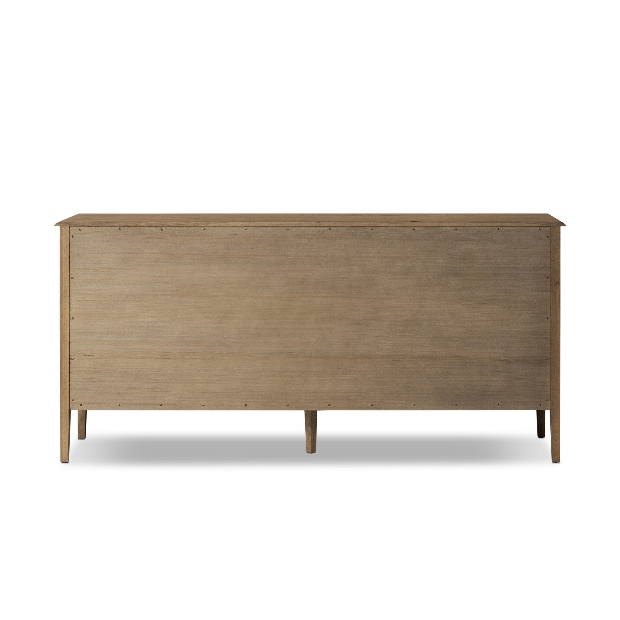 Four Hands Maggie 6 Drawer Dresser — Aged Smoked Oak-Bronze Antimony-Aged Smoked Oak Resawn